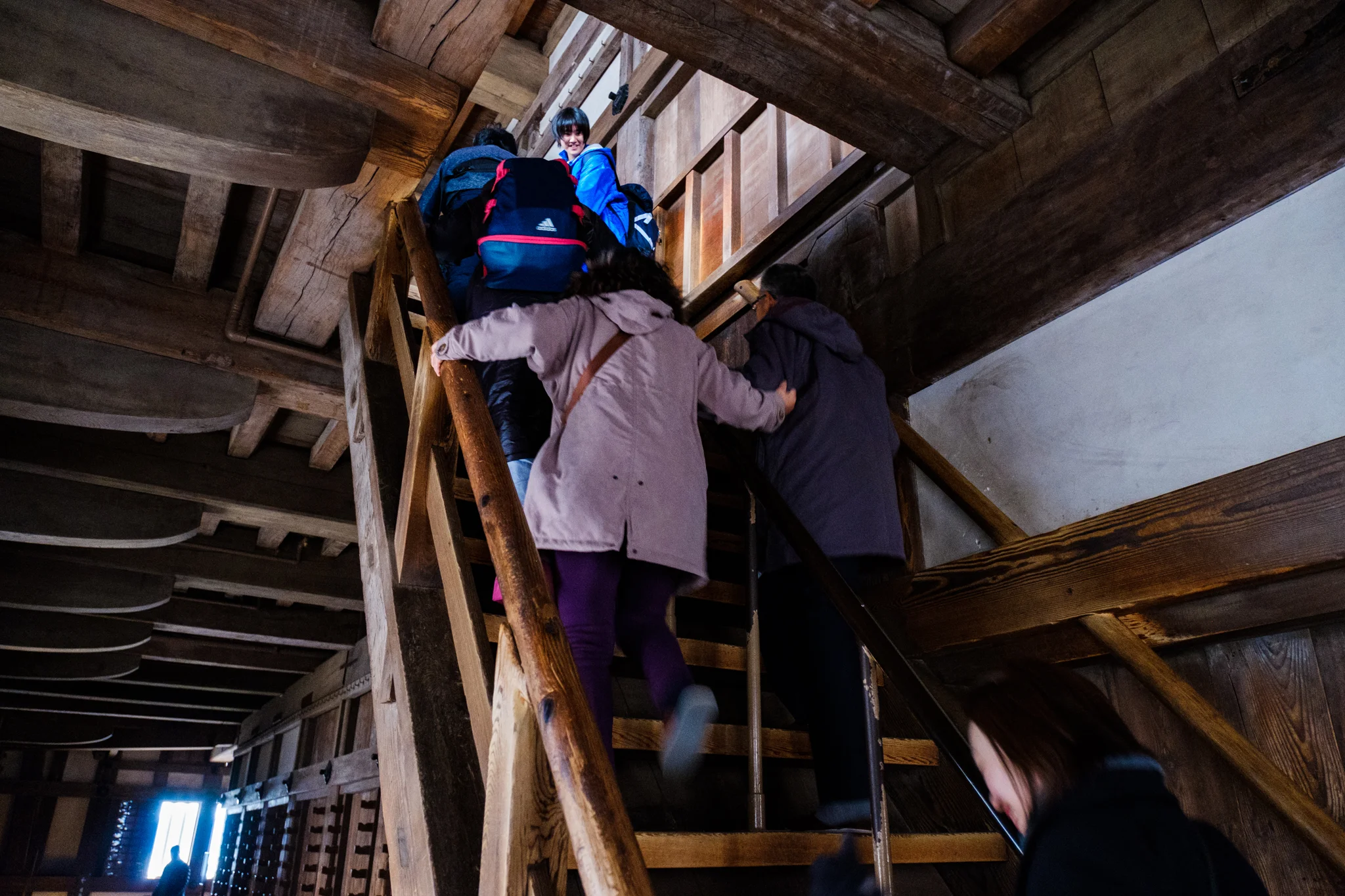 If you plan to go up, be prepared for lots of steep stairs
