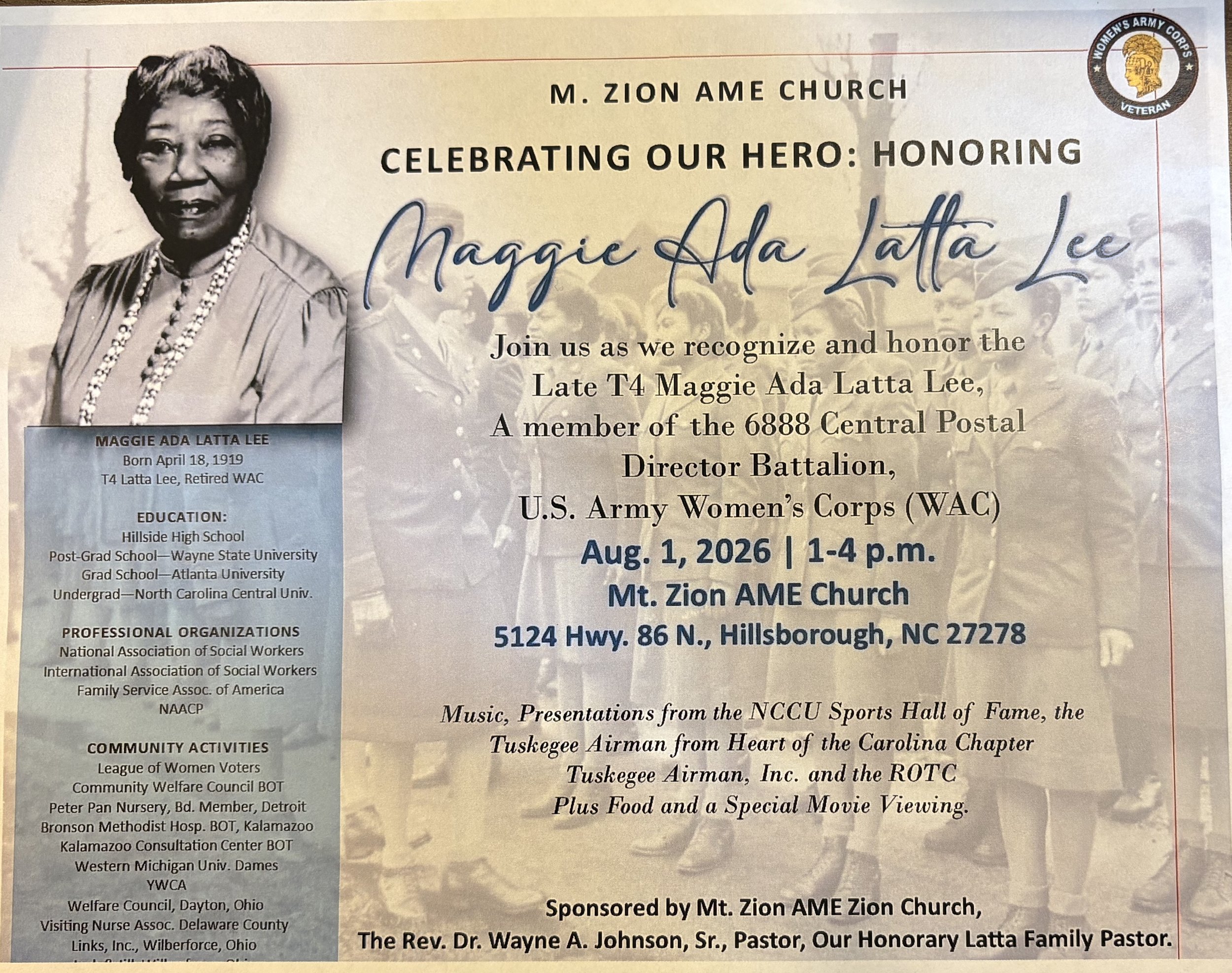 Maggie Lee Celebration, August 1
