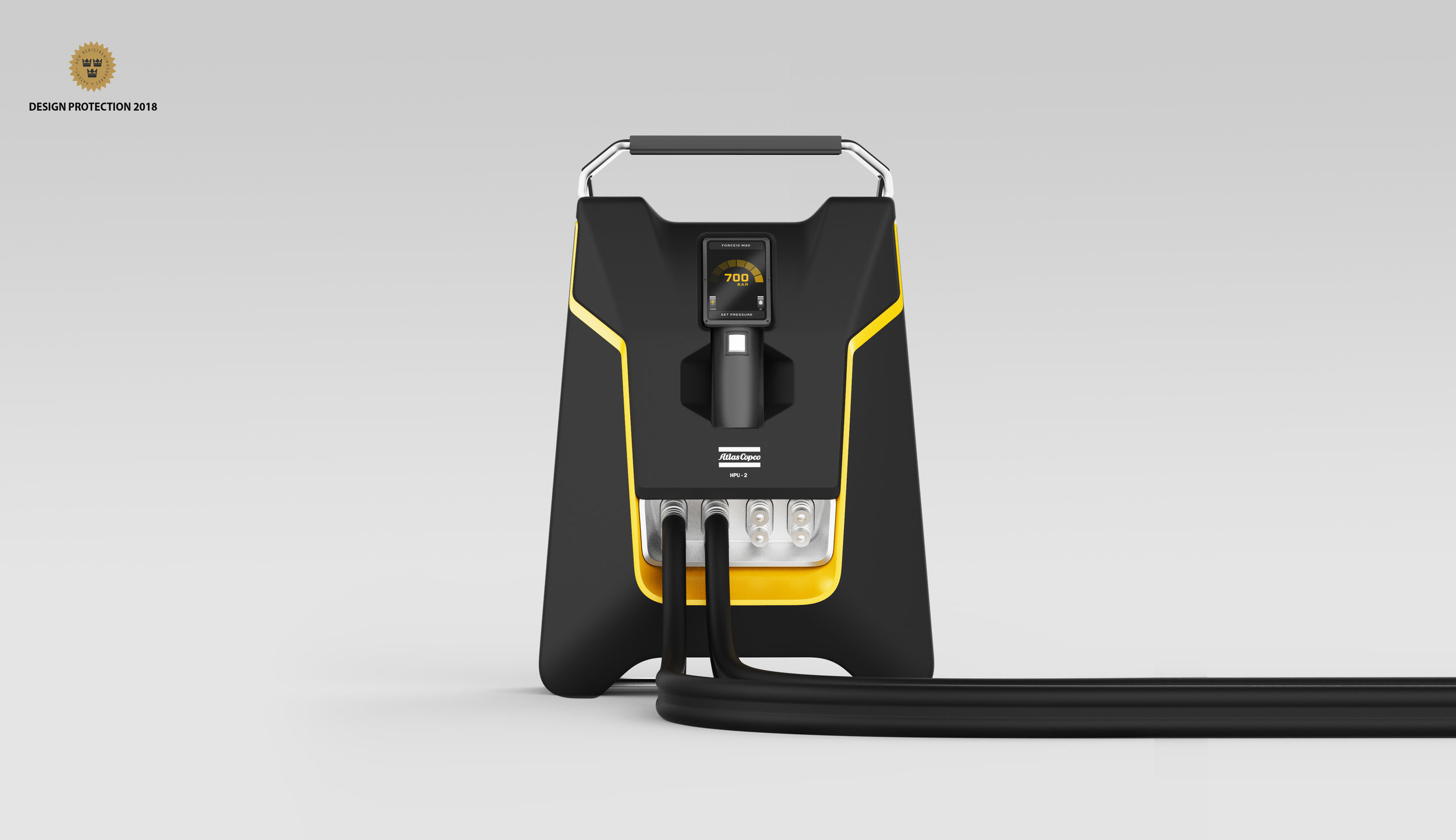 HPU-2 | This project was a collaboration between Umeå Institute of Design and Atlas Copco. The project was later bought by Atlas Copco Industrial Technique and the design was later protected with a Global Design Protection