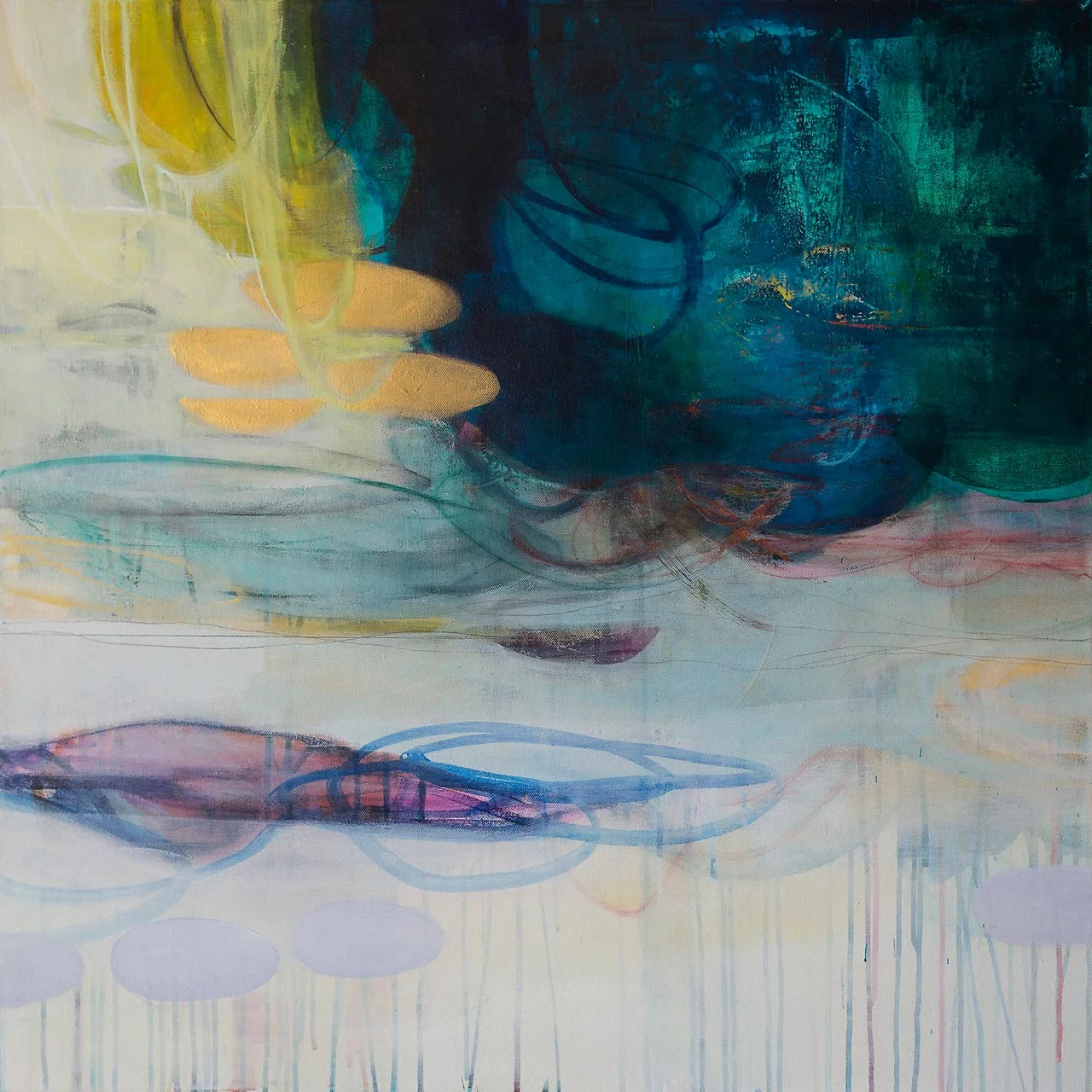 The Eternal Optimist - 30” x 30” mixed-media on canvas.- (SOLD)