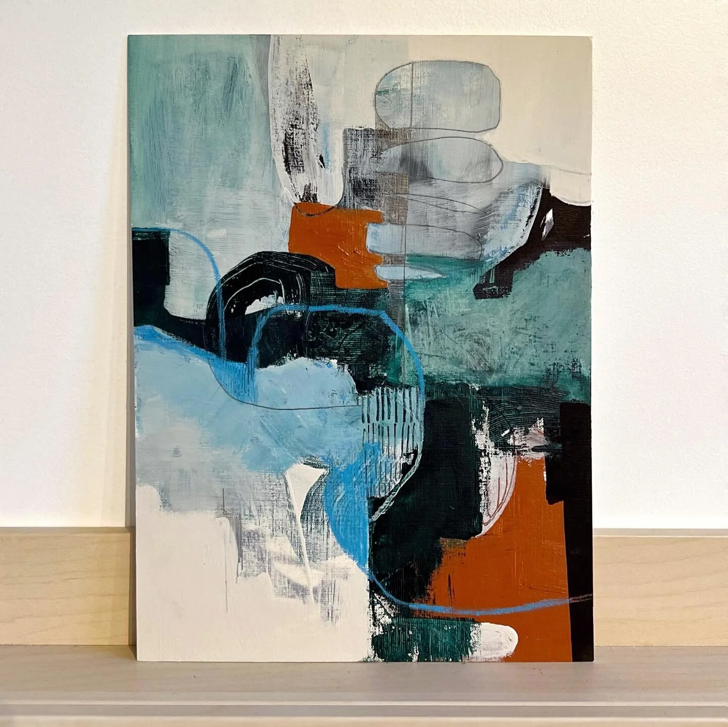 Ponies no.17
Acrylic, pencil + wax crayon on canva art board || 12 x 9&rdquo; || 2024 
.
.
.
.
#artiststudio #dailypractice #abstractpainting #abstractart #art