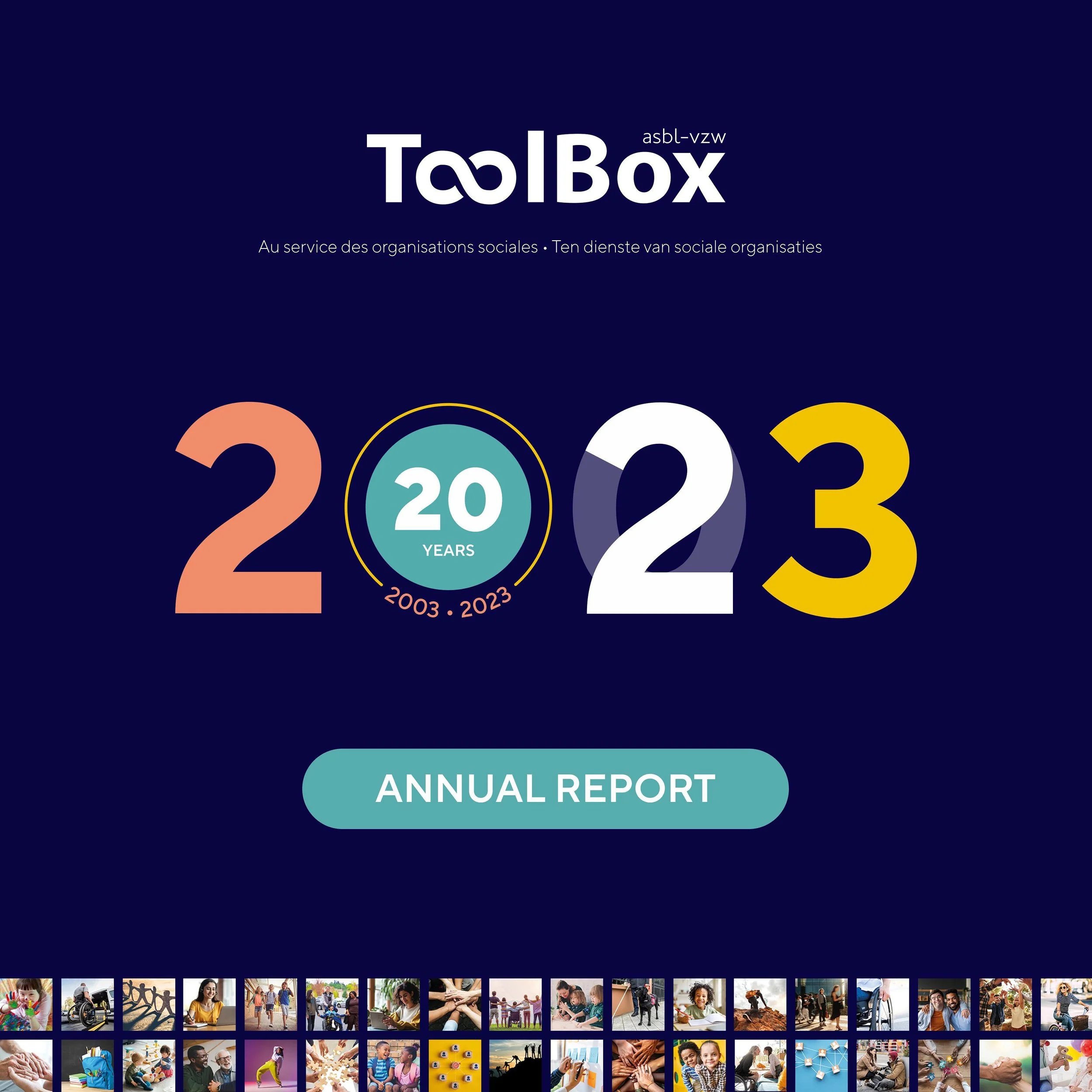ToolBox Annual Report 👫👫 each year since several years I am in charge of doing the Annual Report brochure for this amazing non-profit organization which connect purpose-driven organisations with volunteers professionals to unlock their potential. F