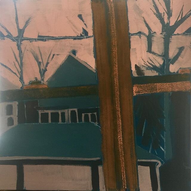 Early days on my next &lsquo;out your window&rsquo; piece&mdash; working from a photo taken by a kind staff member at my moms nursing home. Post yours on Instagram and or on my web gallery. Deadline 4/20 noon.  Learn more here https://www.alicegeorge
