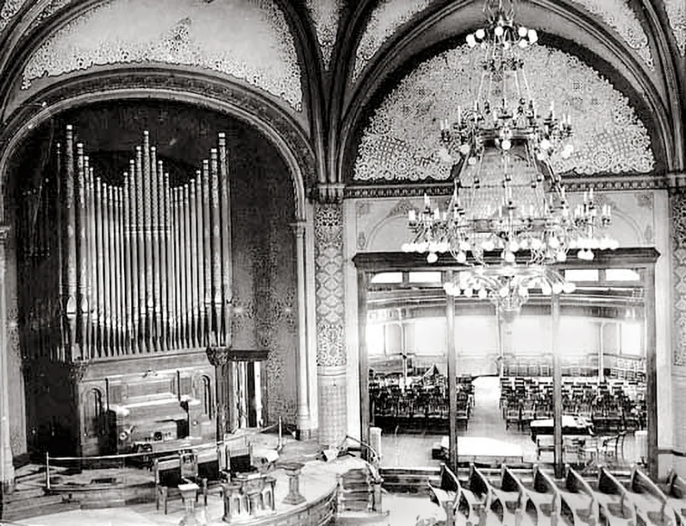 Sanctuary open to the Friendship Room - c. 1924 Courtesy of the Minnesota Historical Society