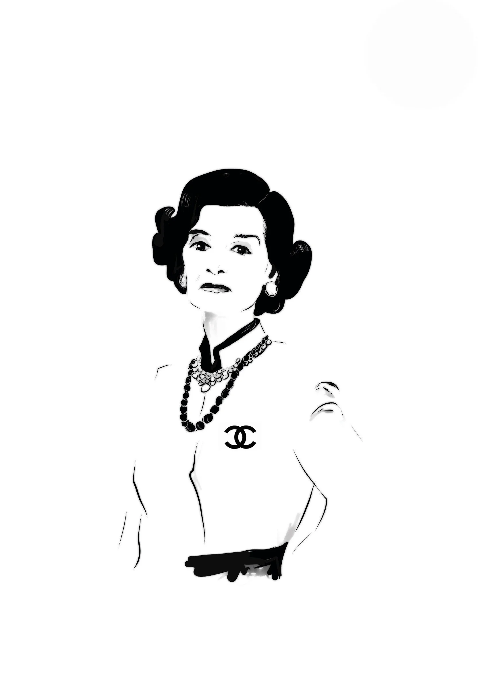 Coco chanels sketch from 1940s.jpg