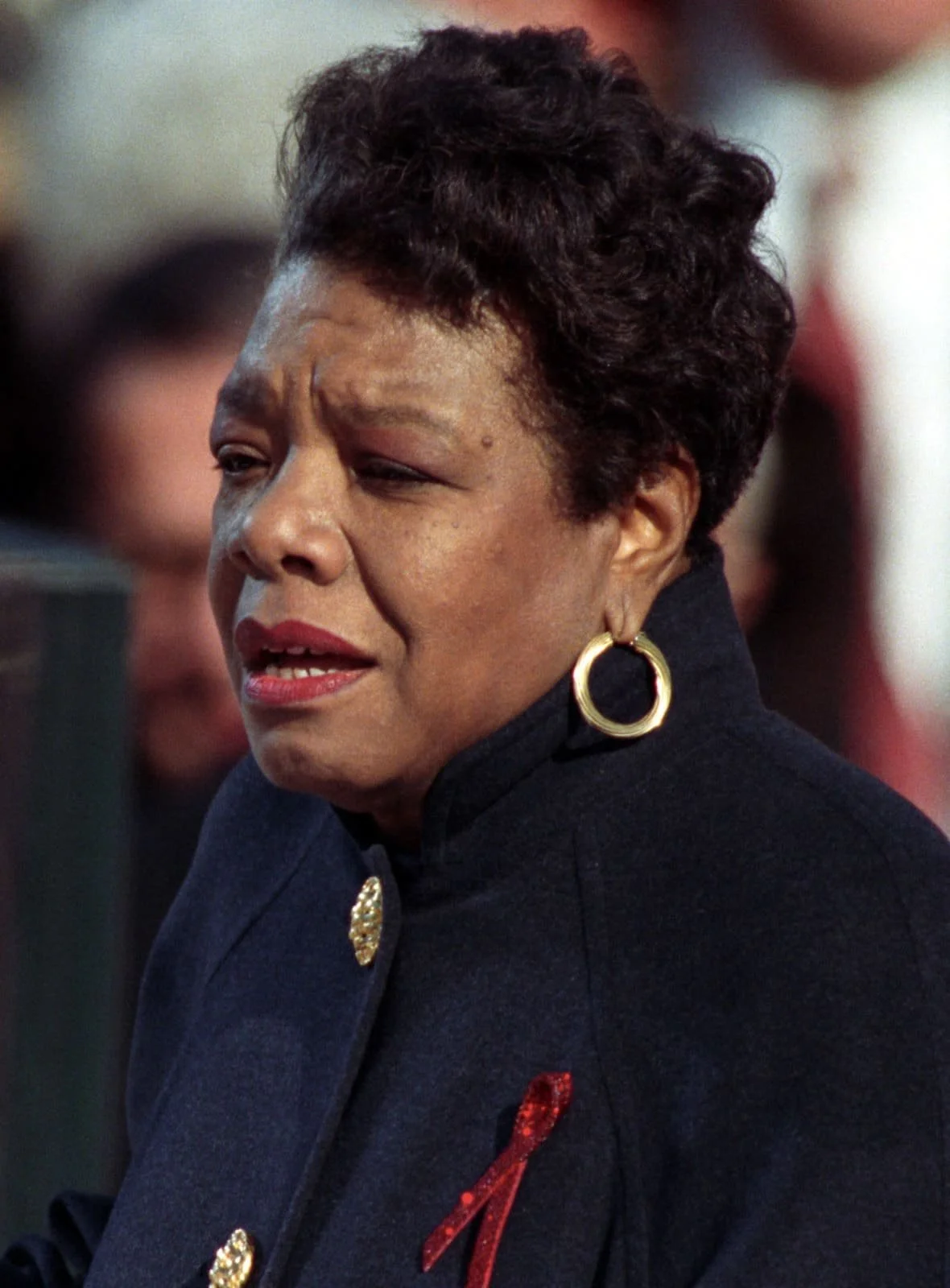 Maya Angelou at Bill Clinton's inauguration.jpg