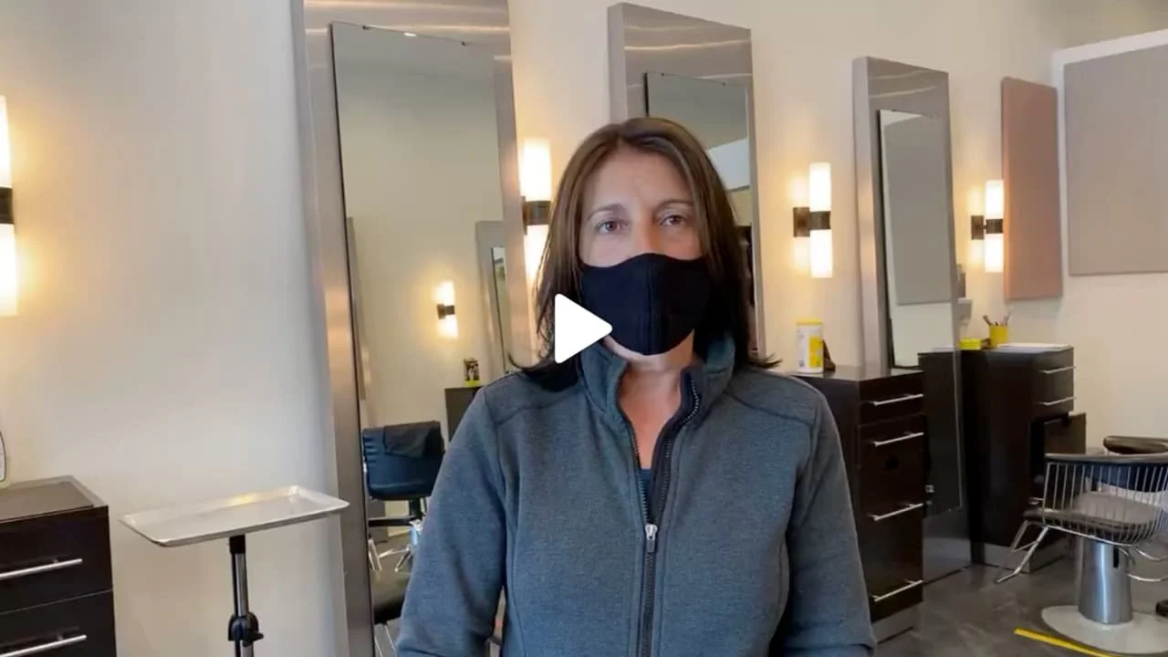 Client testimonial about Dania Morejon at Westport Hair & Co discussing highlights, color correction from dark box dye, and achieving a lighter hair transformation.