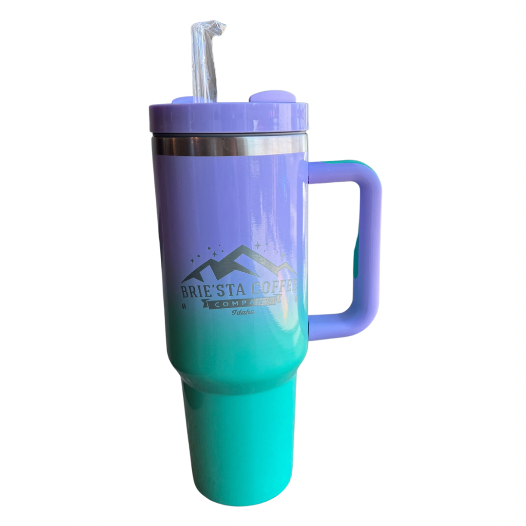 40oz Insulated Tumbler with Handle - Mermaid Shimmer Mountain