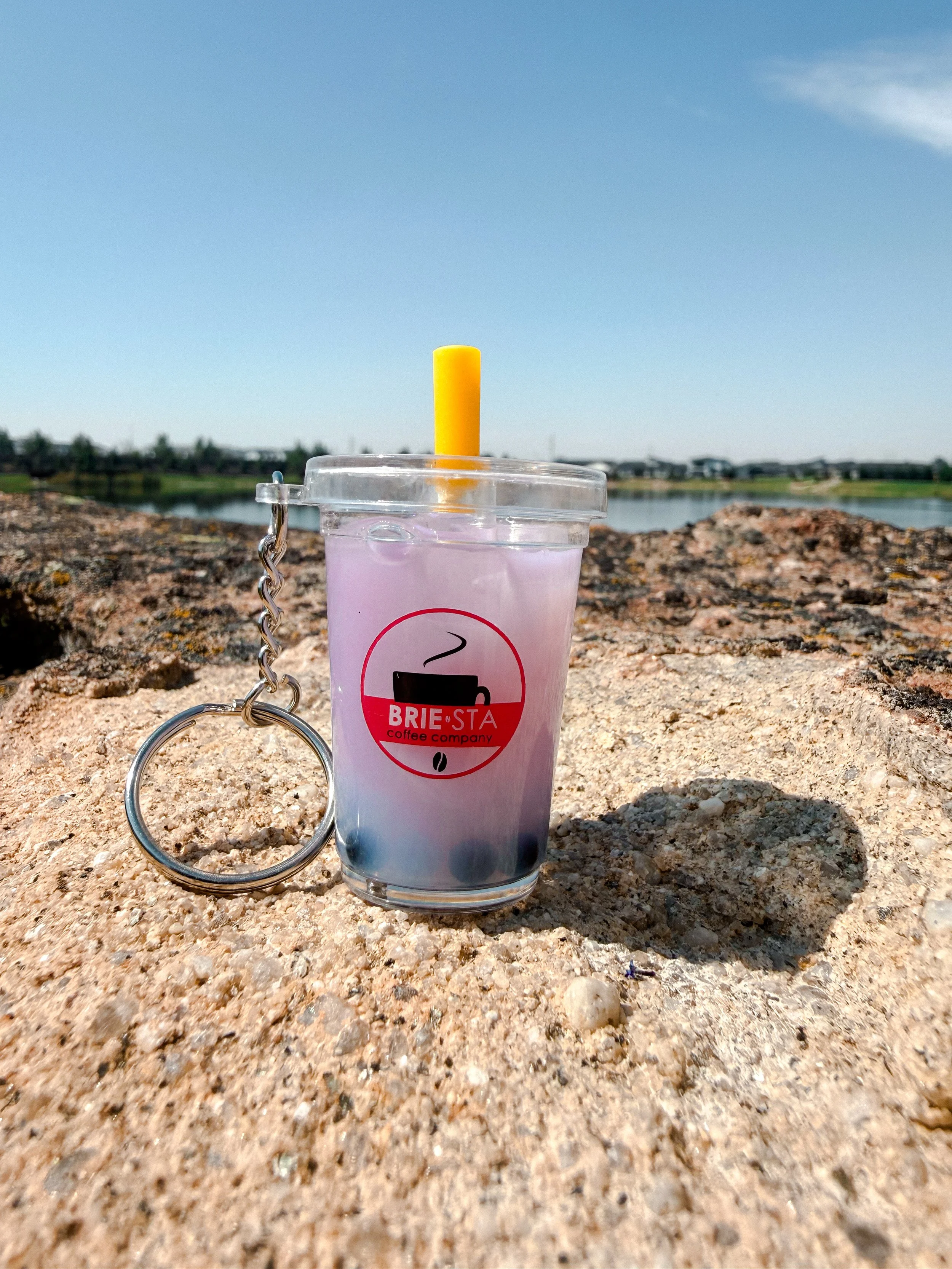 Lavender Boba Keychain