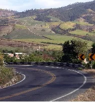 A sharply curved road can lead to cars leaving the roadway