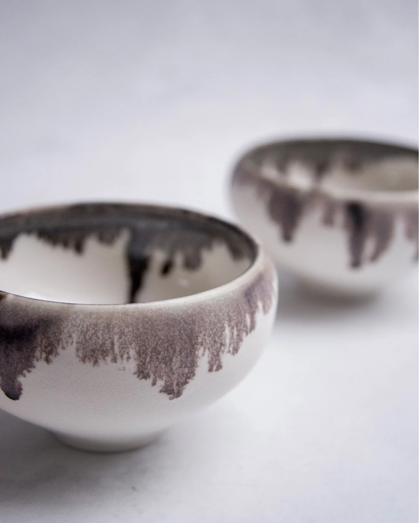 Newest additions in porcelain 
I&rsquo;ll admit &mdash; I&rsquo;m usually not a fan of glossy surfaces. But this pairing? Completely won me over.

A satin-matte glaze on the outside, soft and velvety to the touch, paired with a glossy liner glaze ins