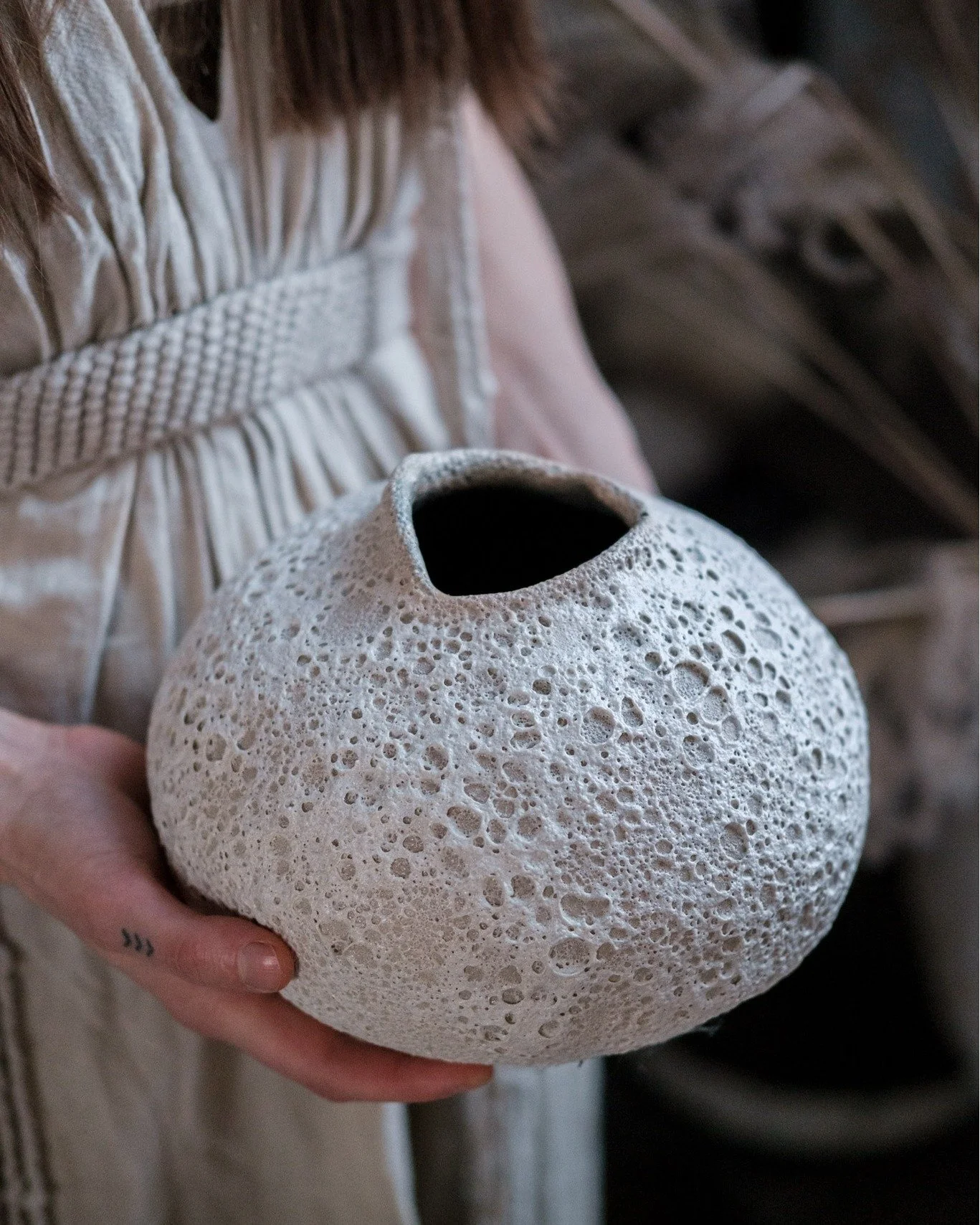 3 versions of the medium sized vase - all in lava, lava+white combo and the grey blue LAVA version. Do you have a favorite? 🙃 #ceramics #handmade #pottery