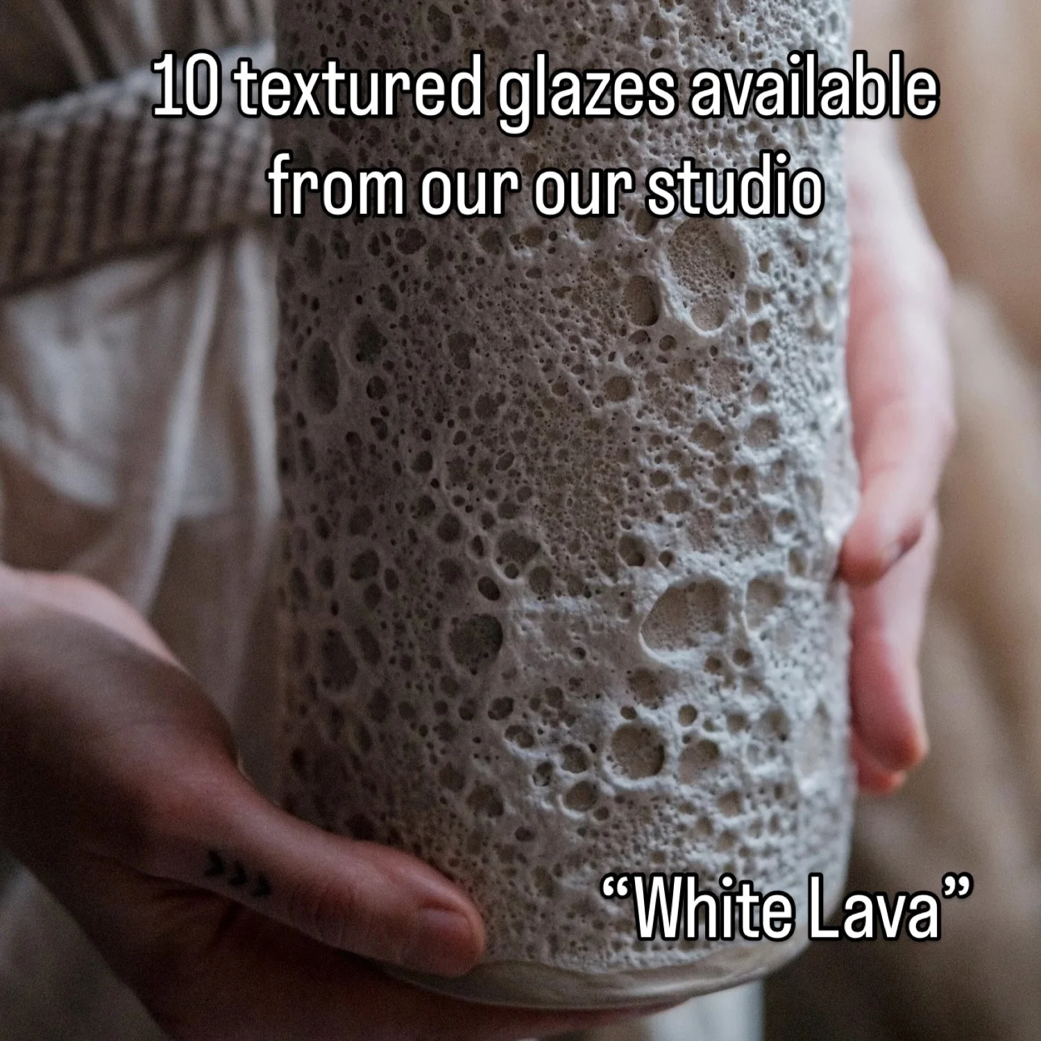 10 textured glazes for stoneware and porcelain.

The &ldquo;secret ingredient&rdquo; behind lava/crater glaze recipes is silicon carbide &mdash; a material first discovered in 1893 inside the Canyon Diablo meteorite in Arizona. Since then it has been