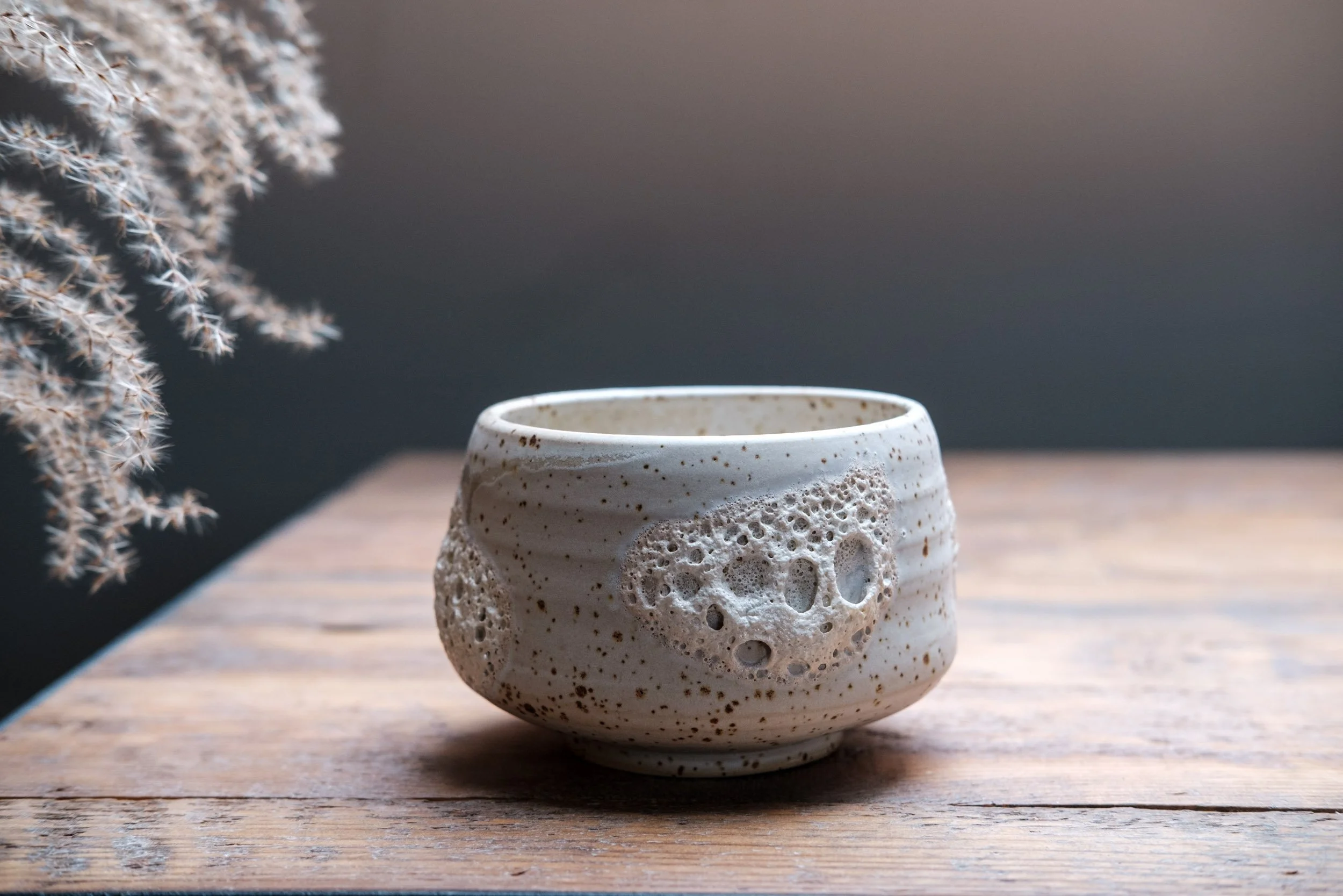 STONE + WHITE LAVA (on speckled white sw)