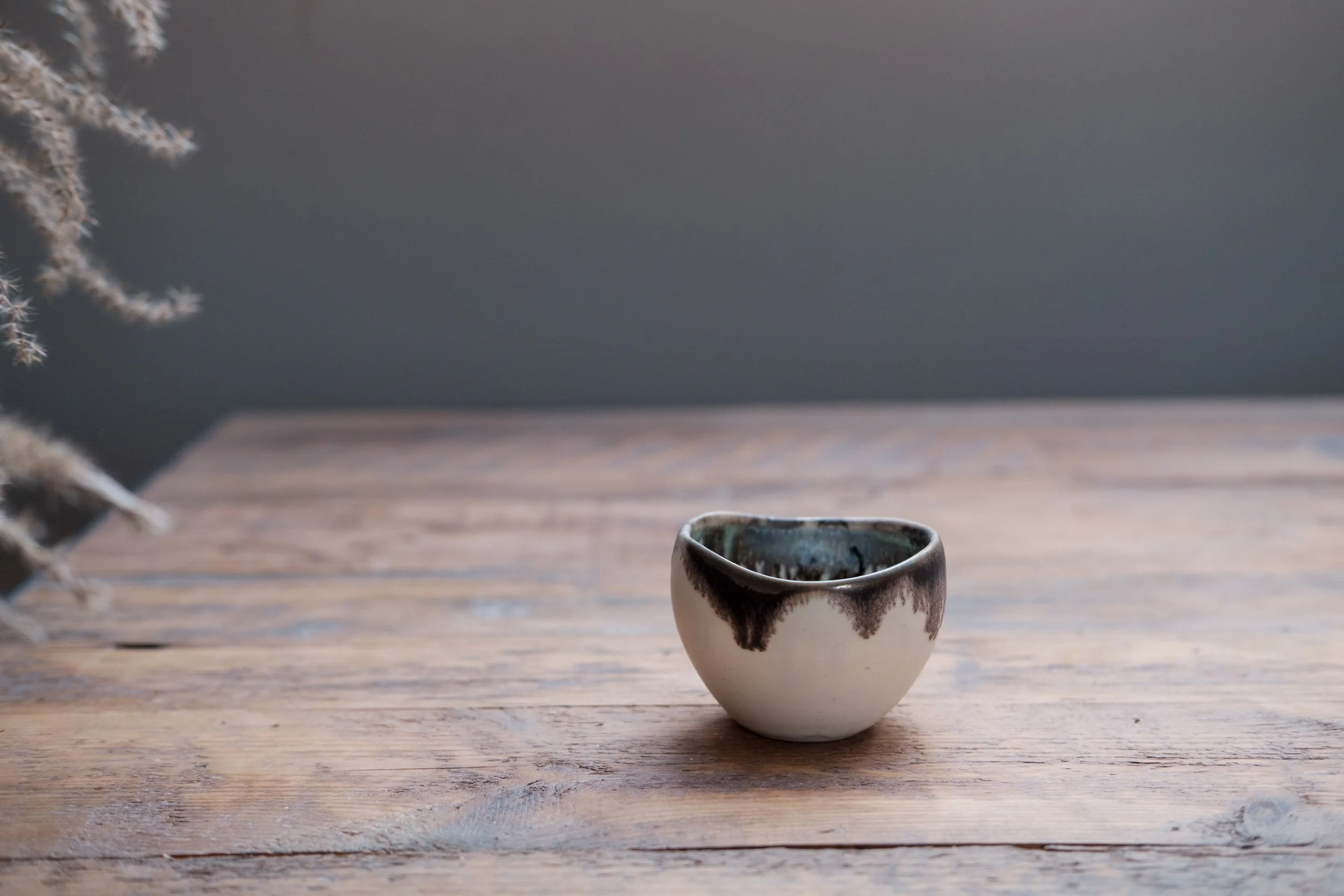 Porcelain Cup — Bronze Rim