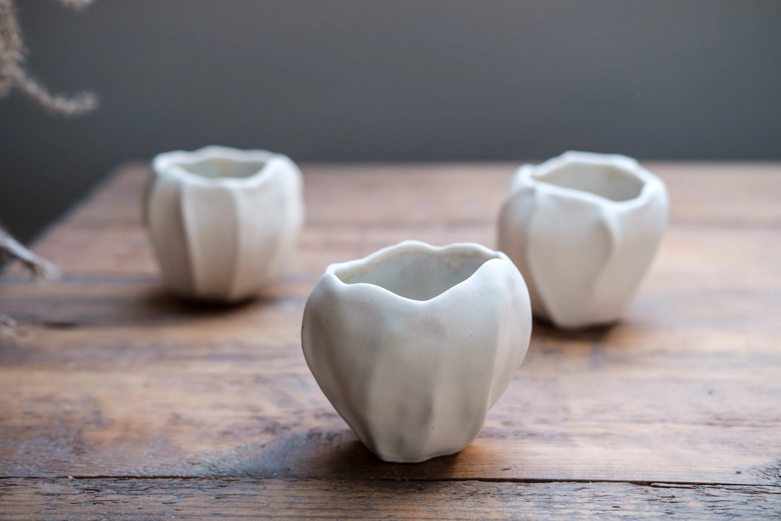 Porcelain Blossom Cup — Silky White Medium