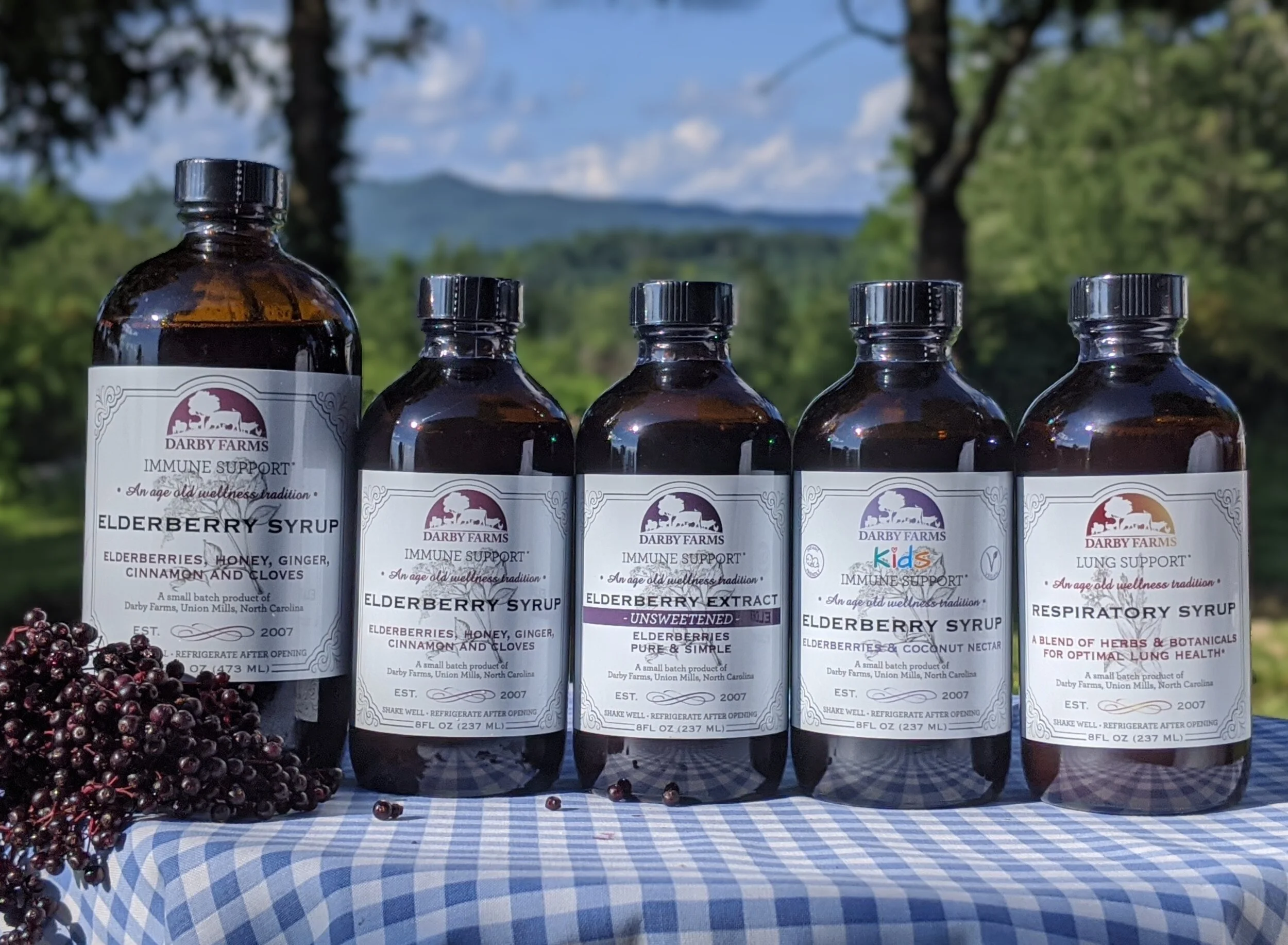 Darby Farms Local Elderberry, Respiratory Syrups and Wellness Products