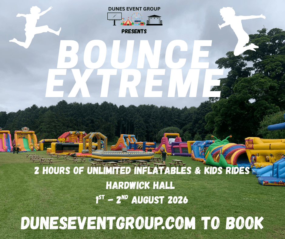 Bounce Extreme Is Back: Unlimited Inflatables for Kids at Hardwick Hall This August 