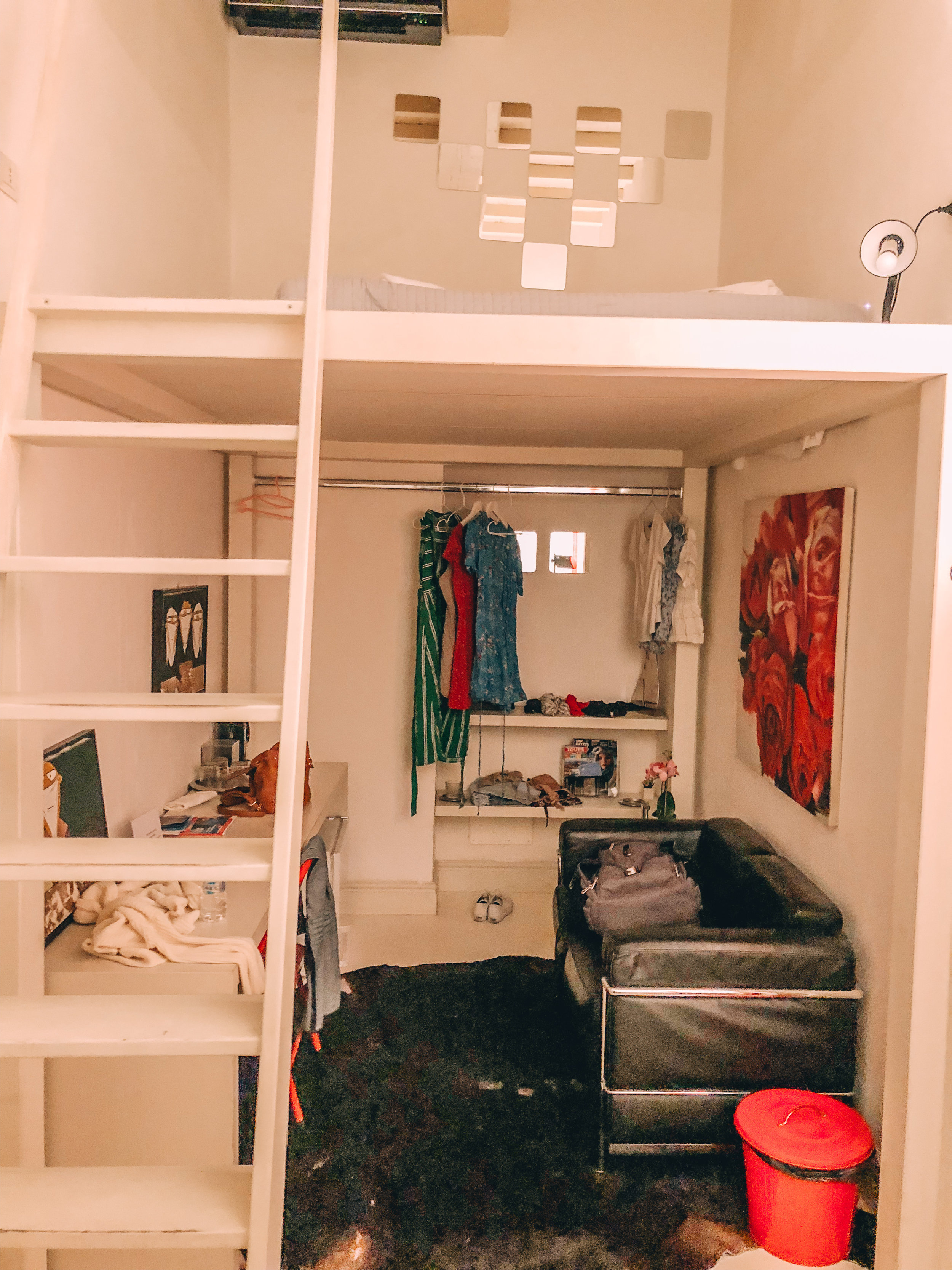 Don’t mind my exploded suitcase, this was the first room I had to myself in almost two months!!