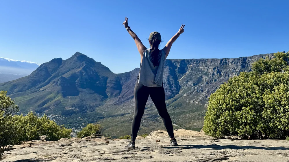 Reaching the top of Lion's Head