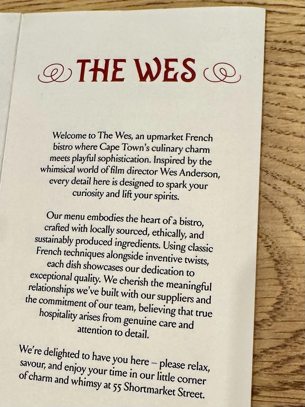 The Wes Bar &amp; Bistro