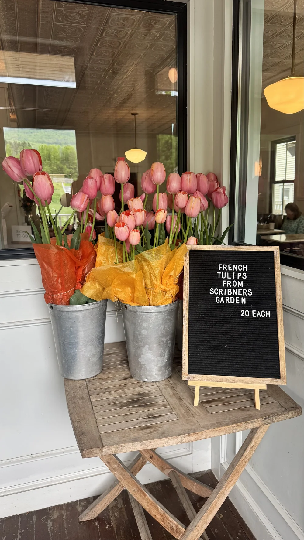 Tulips at Fellow Mountain Cafe