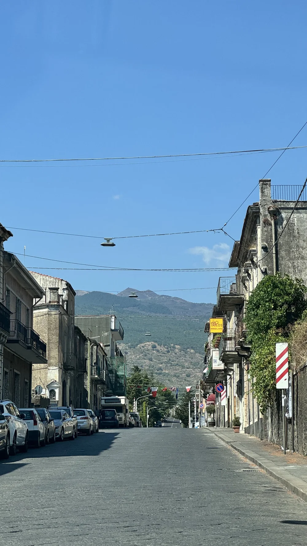 Driving through the slopes of Etna