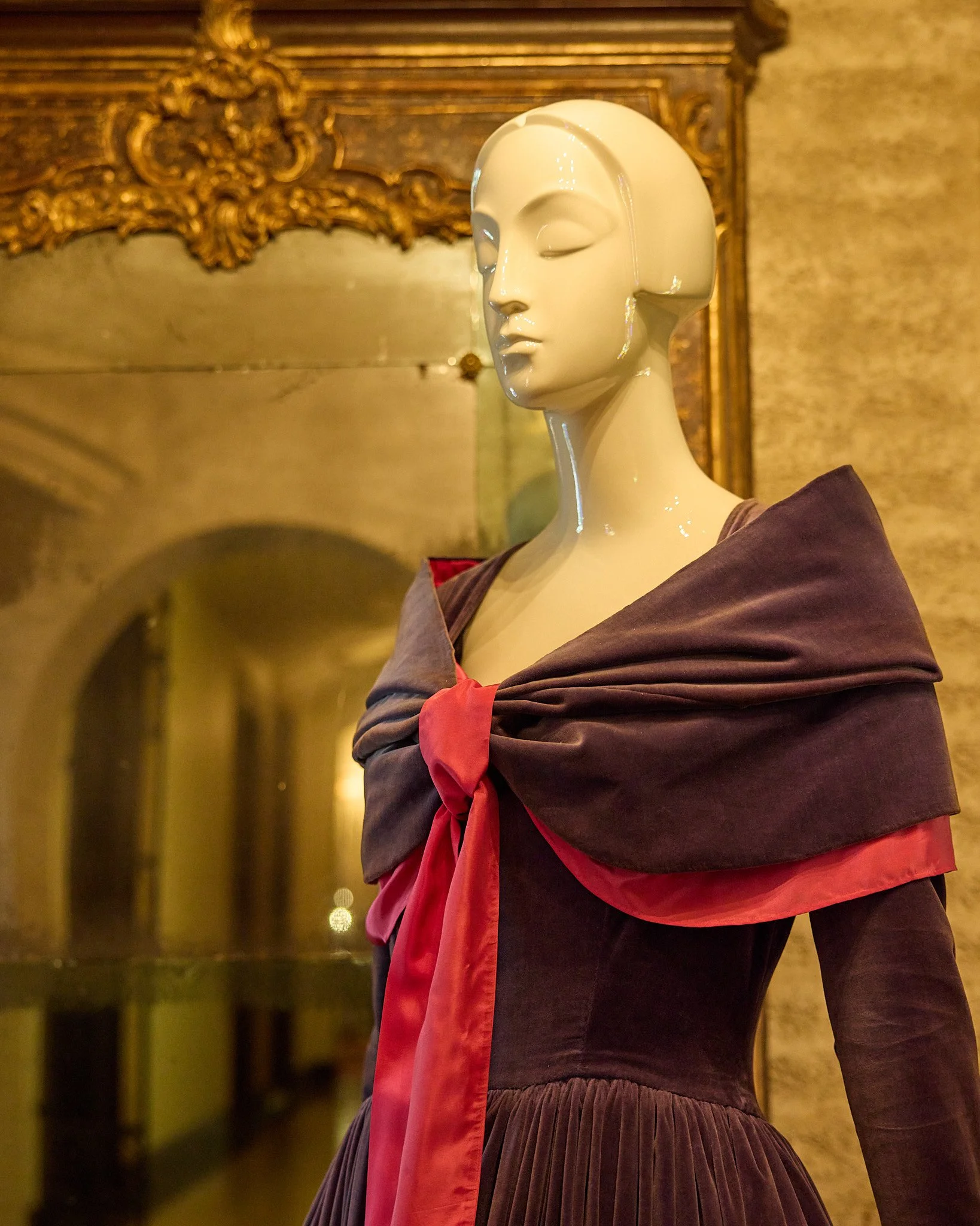 Dress from Lucie Rosen's wardrobe on display as part of Caramoor's Inside Lucie's Wardrobe exhibit