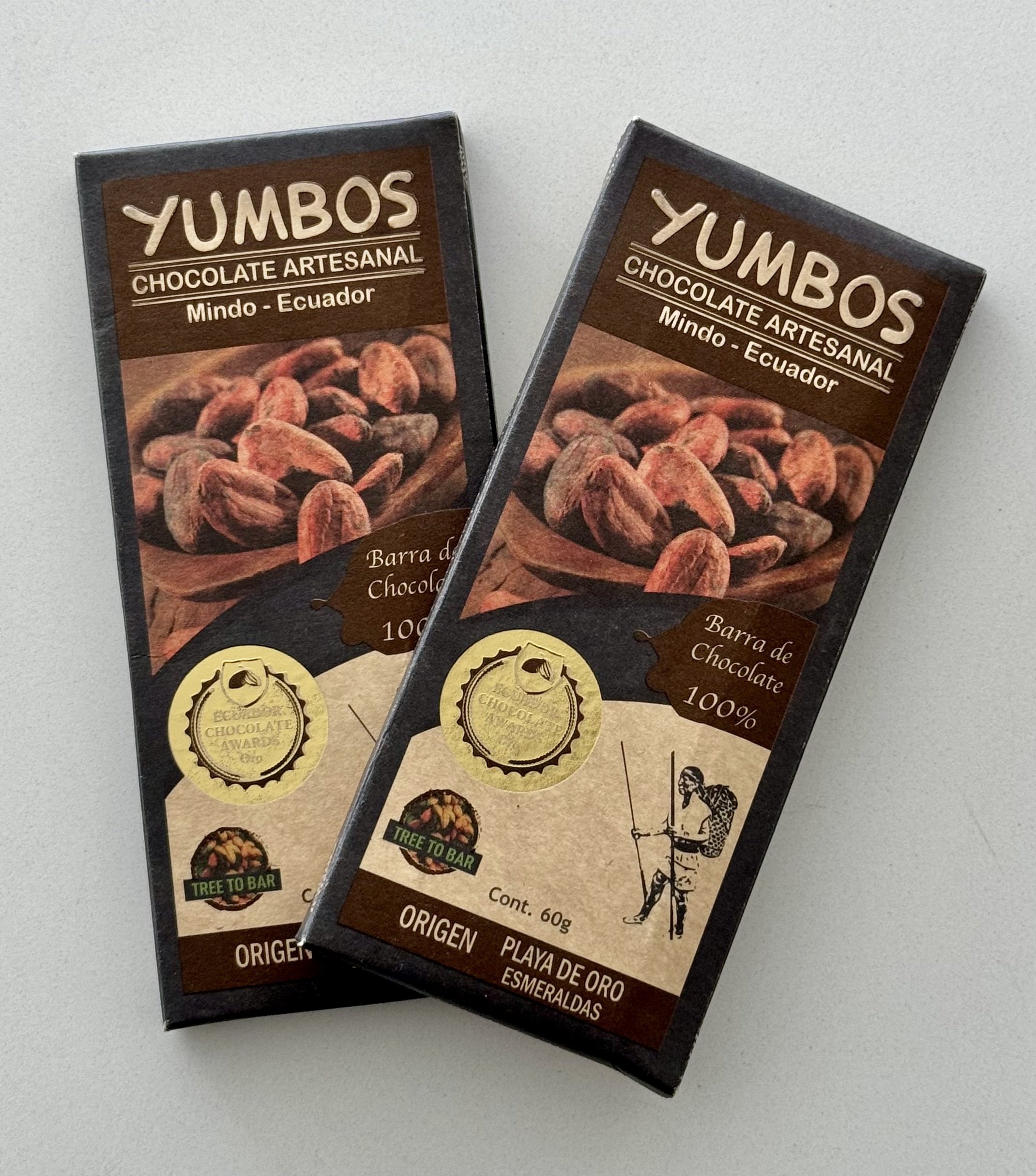 Yumbos Chocolate storefront in Mindo, Ecuador, where cacao grown nearby is turned into handmade chocolate