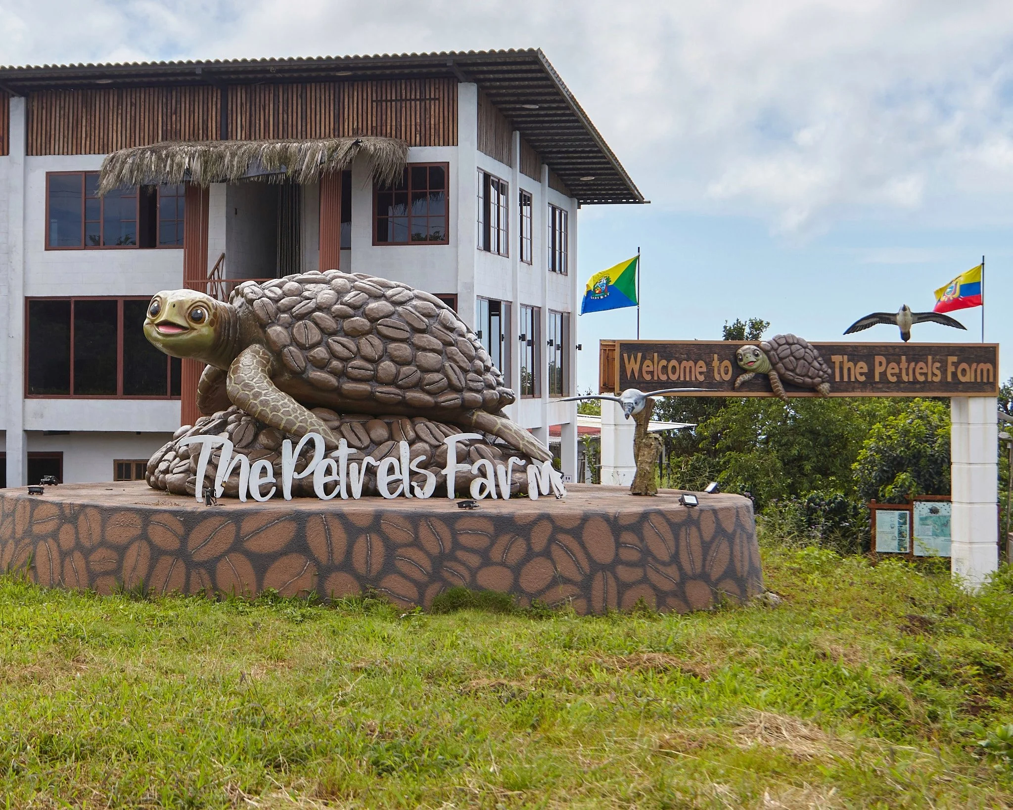 Petrels Coffee Farm entrance on San Cristóbal Island in the Galápagos