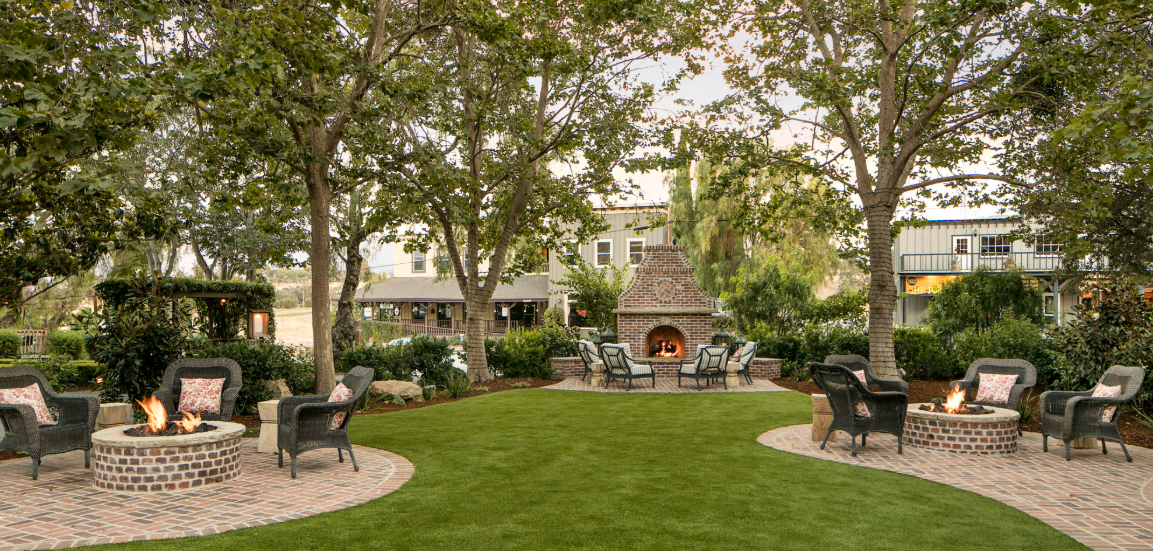 Relax here at night with a glass of awarding-wining local wine.