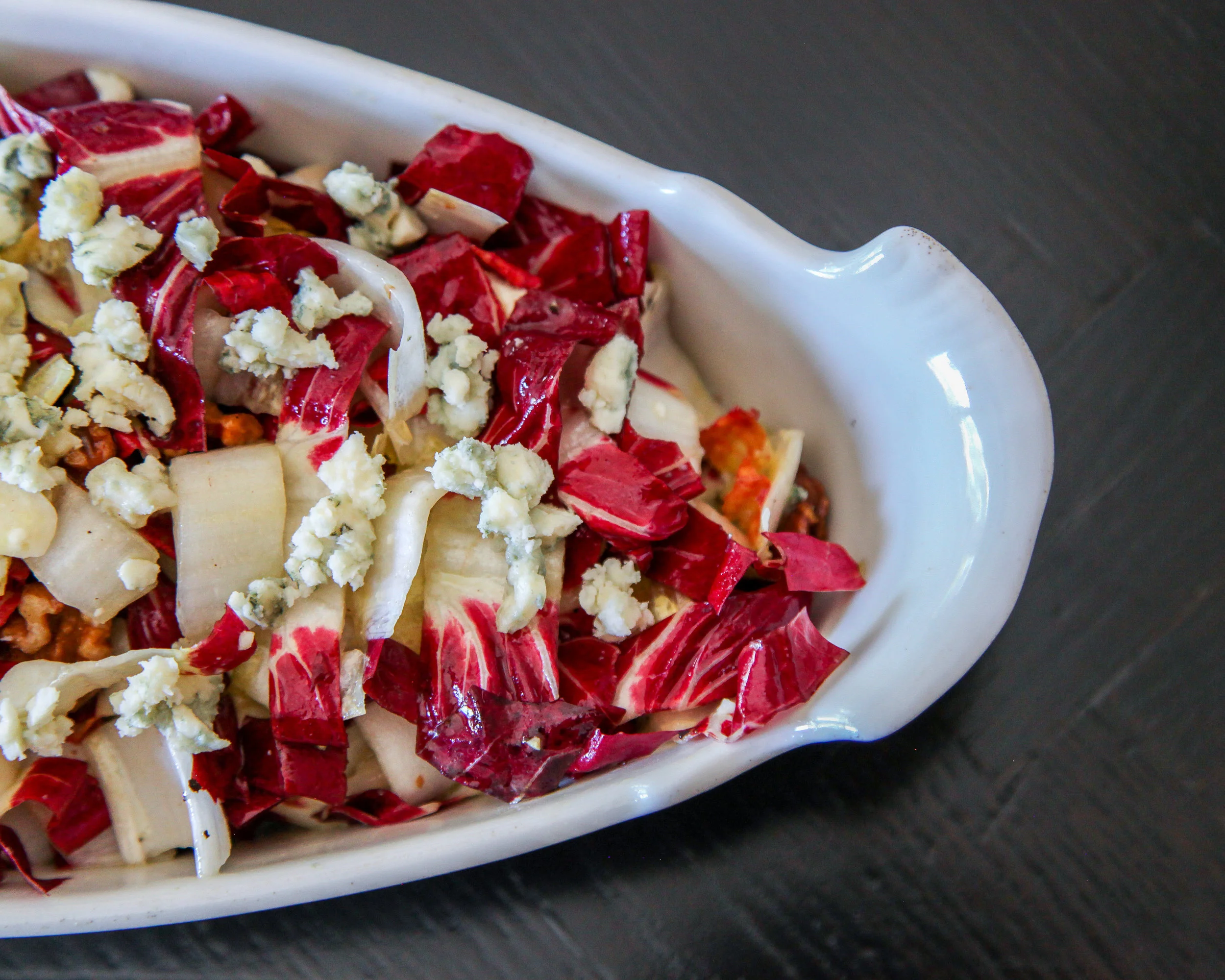The Belgian endive and toasted walnuts give this salad its crunch.