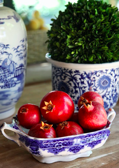 These sweet fruits were simply washed and put in a bowl to show off their ruby color.