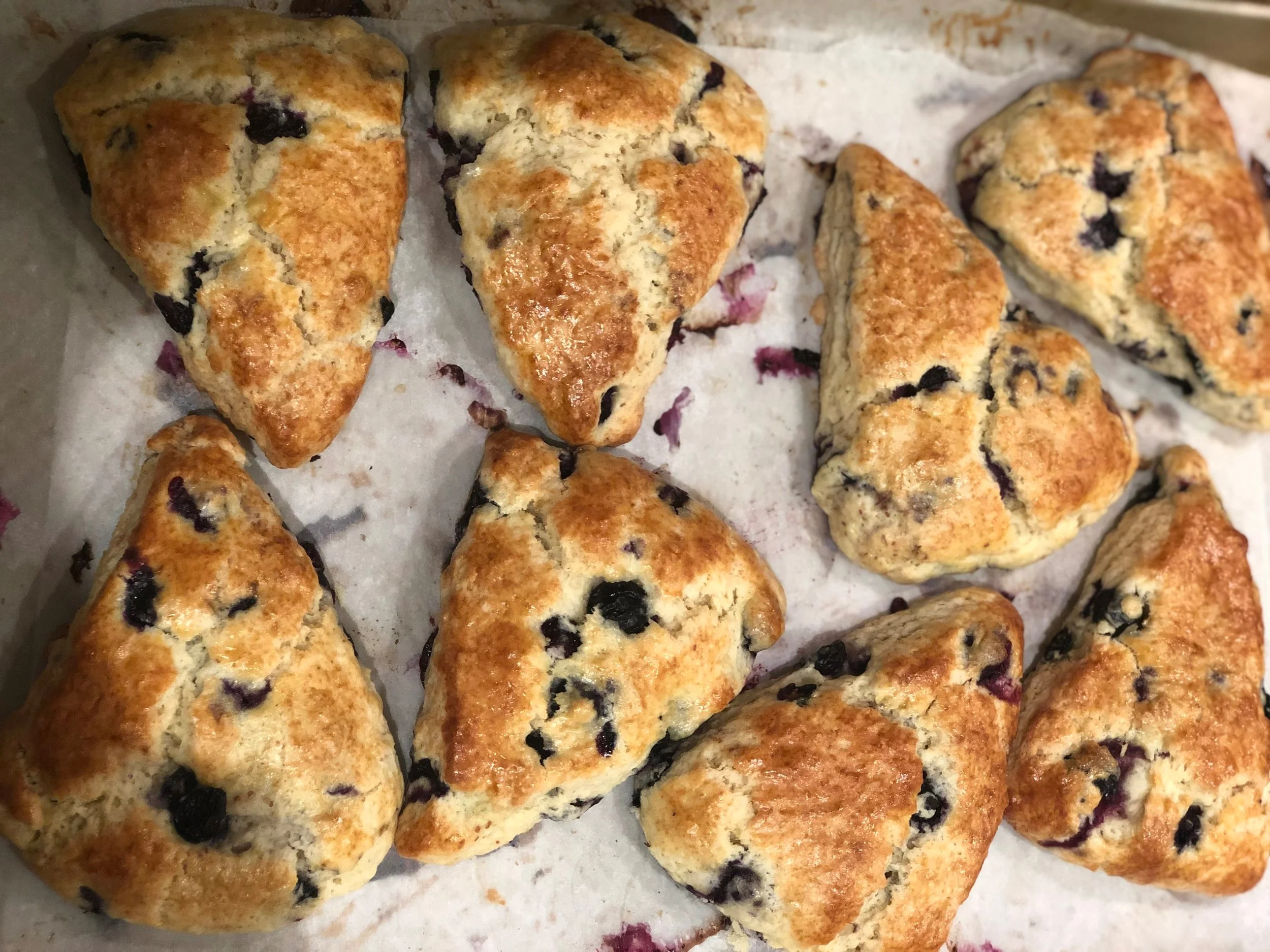 Lemon Blueberry Scones with Tart Glaze