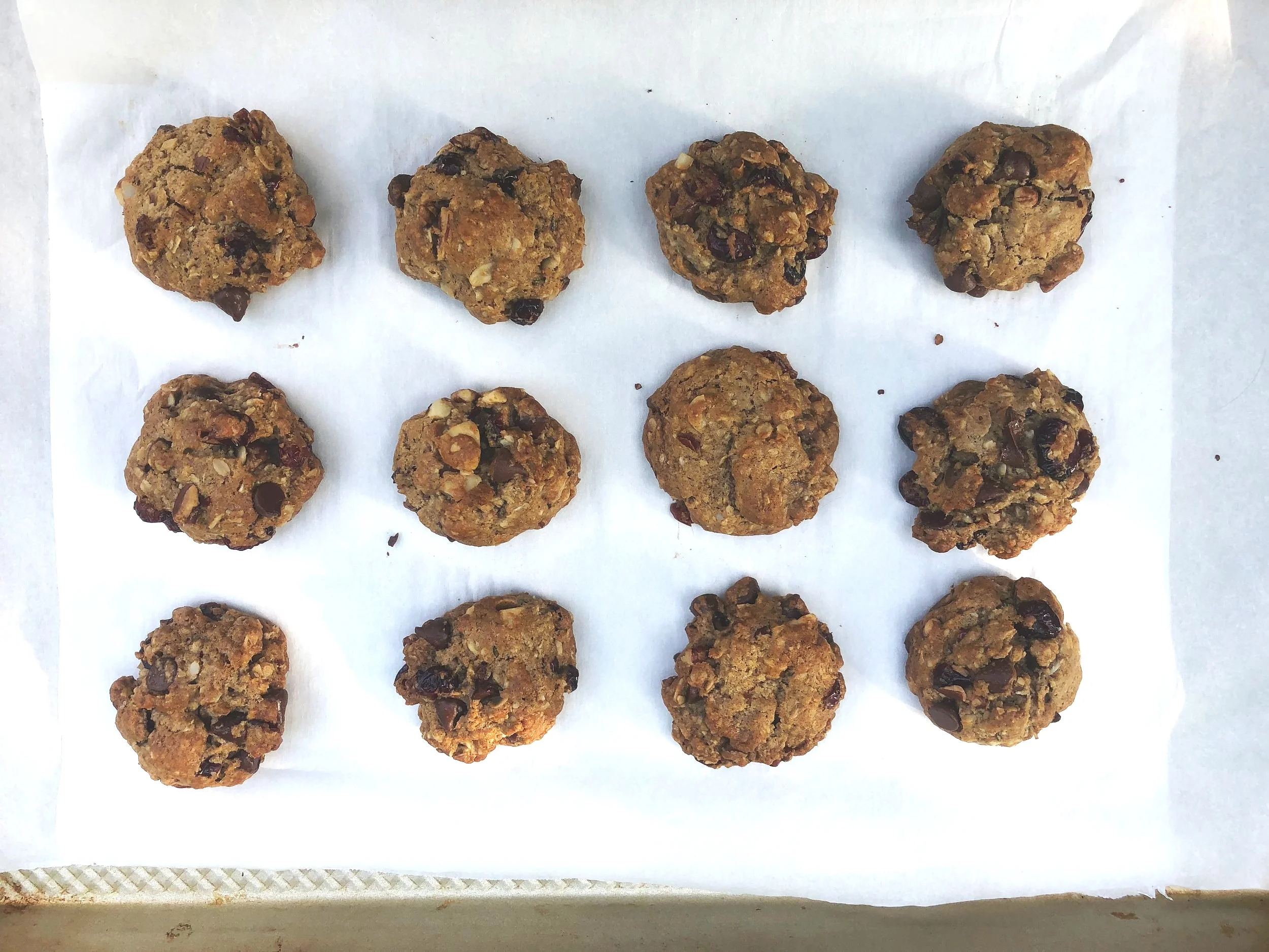 Coconut Oil Cowboy Oatmeal Cookies 