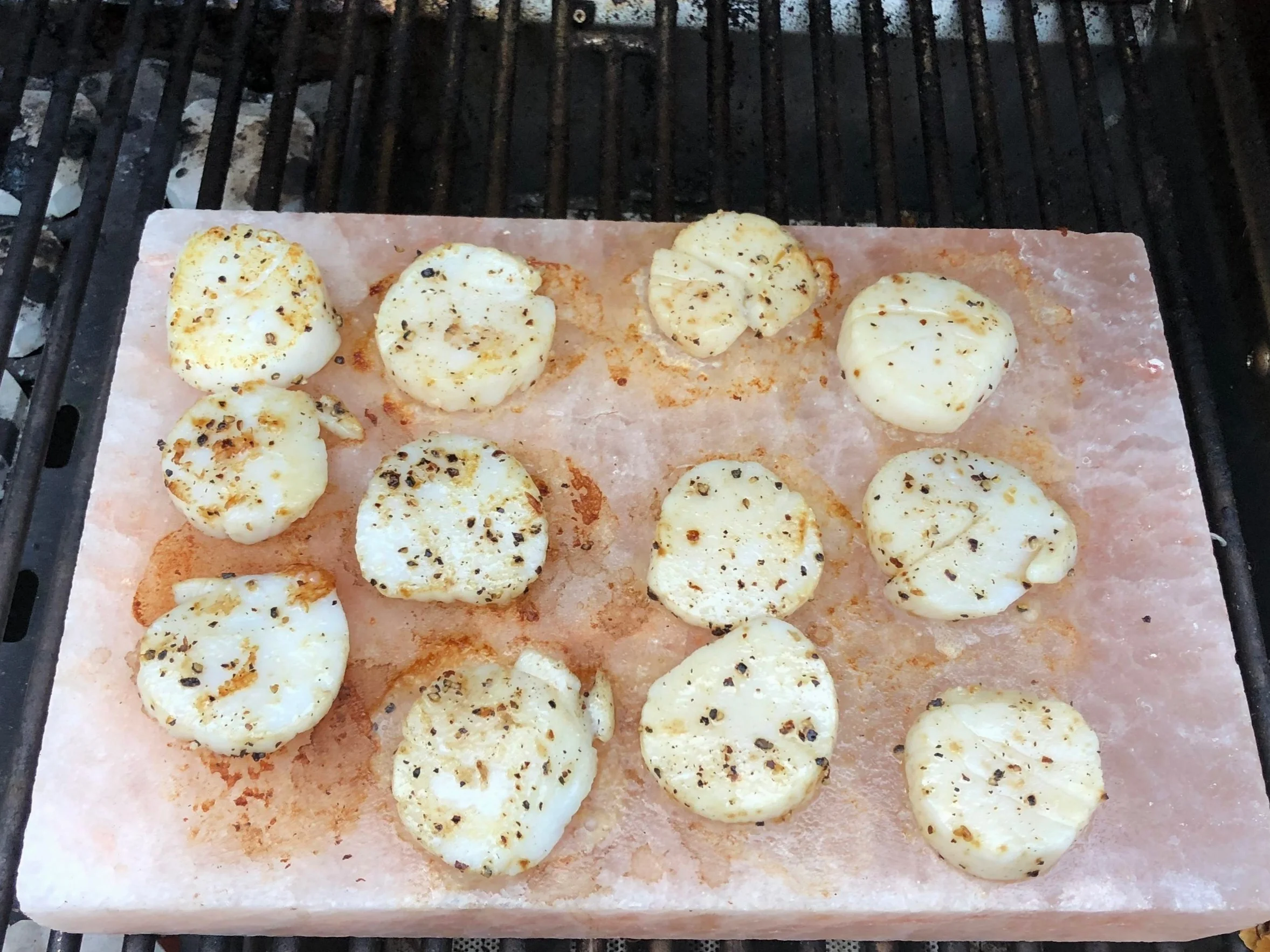 Grilling on a Himalayan salt block is a perfect way to cook fish.