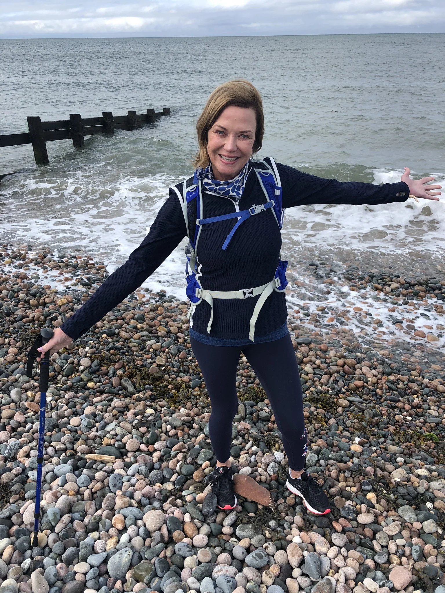 The first ritual before starting out is to dip your foot in the sea and pick up a pebble to carry with you to the other coast.