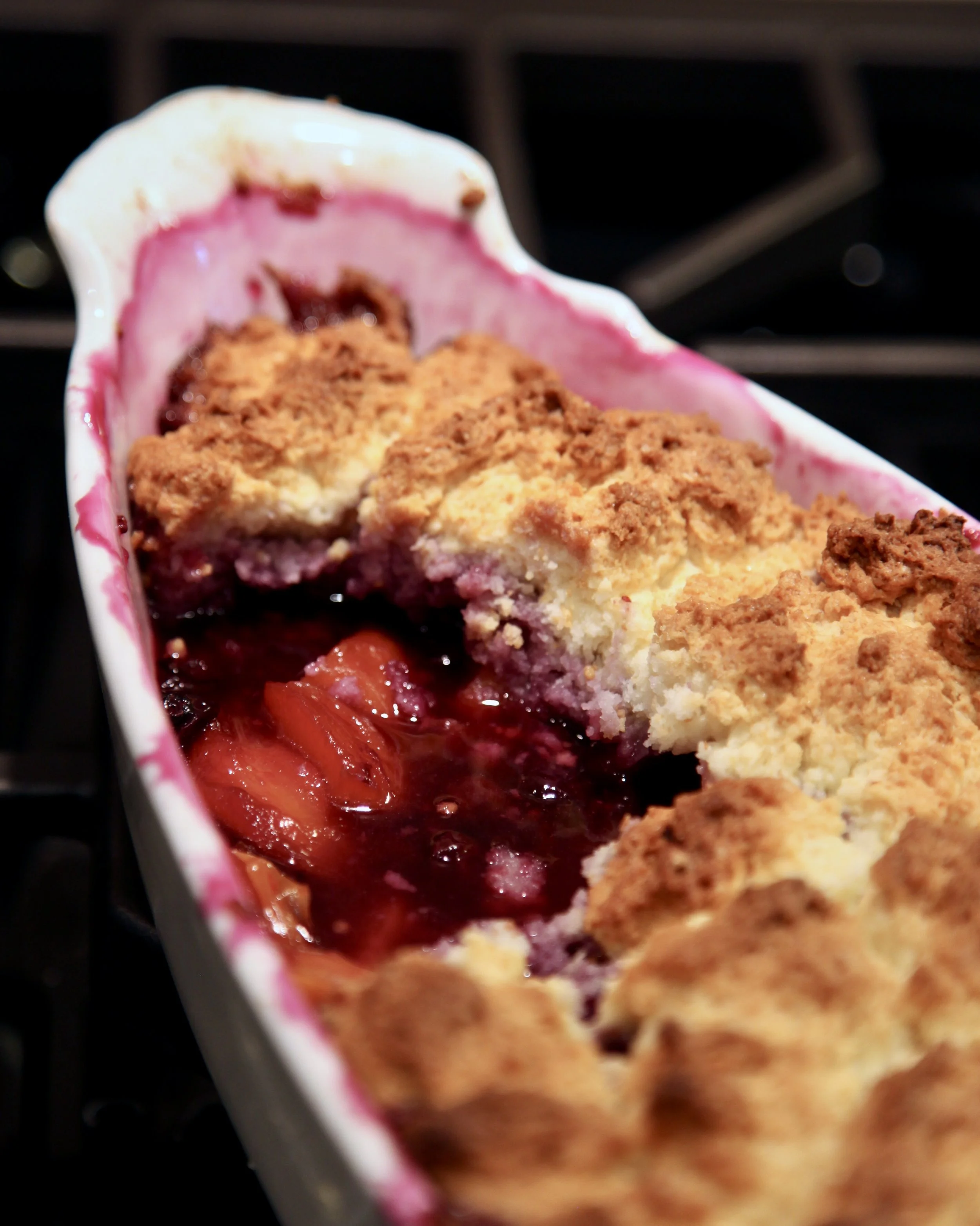 Save Room for Blueberry and Nectarine  Cobbler