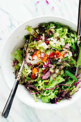 Mexican Green Salad with Jalapeño-Cilantro Dressing