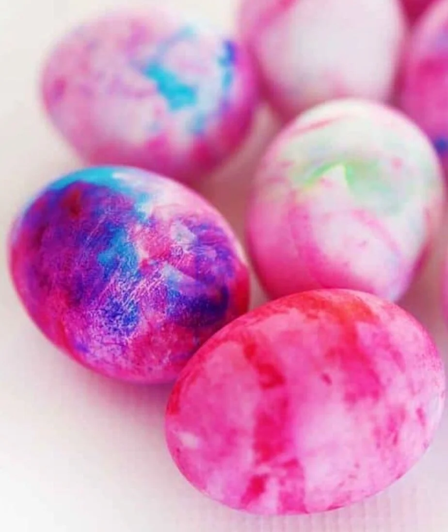Easter Egg Dying with Shaving Cream