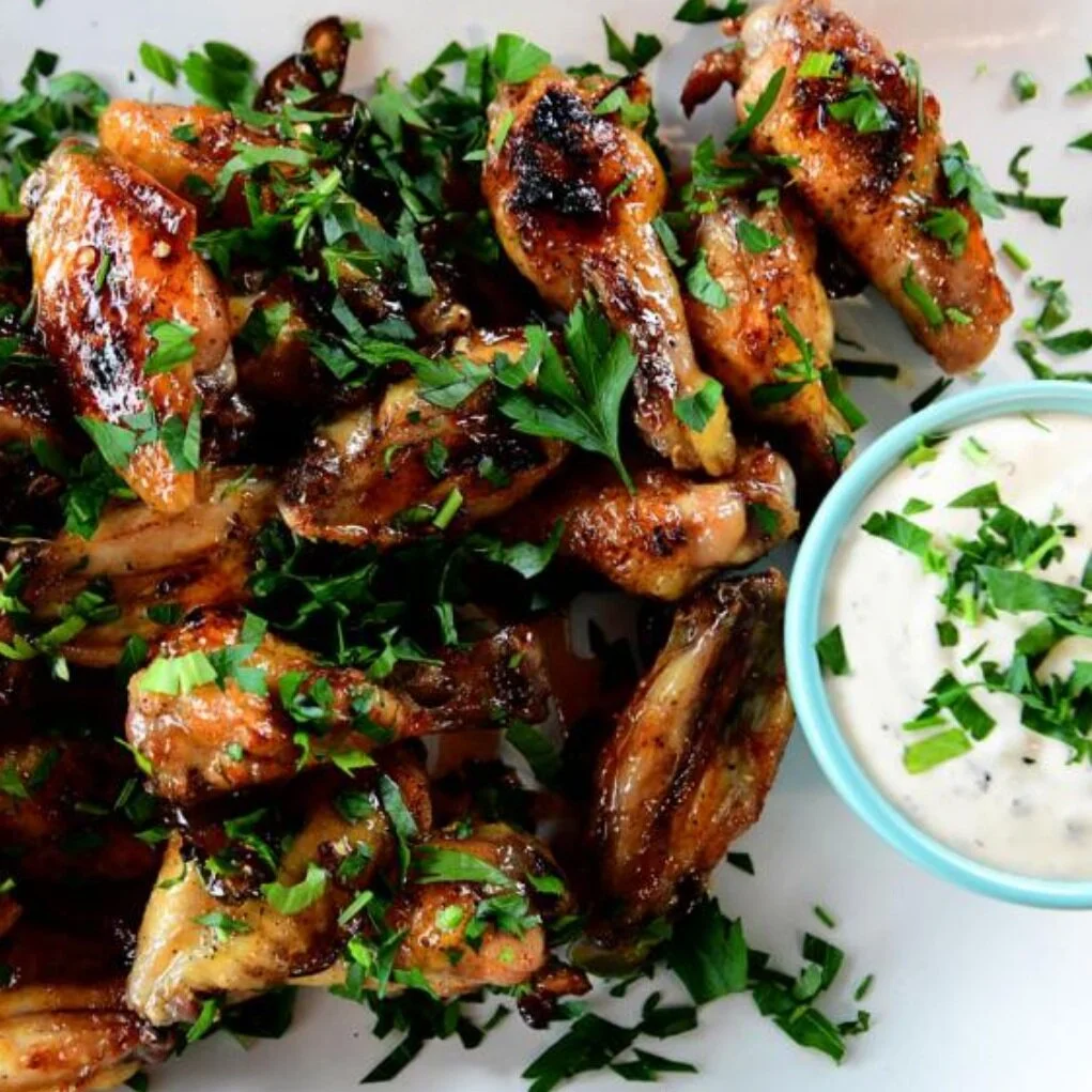 Super Bowl Food - Crispy Drumettes with Hot Honey Sauce