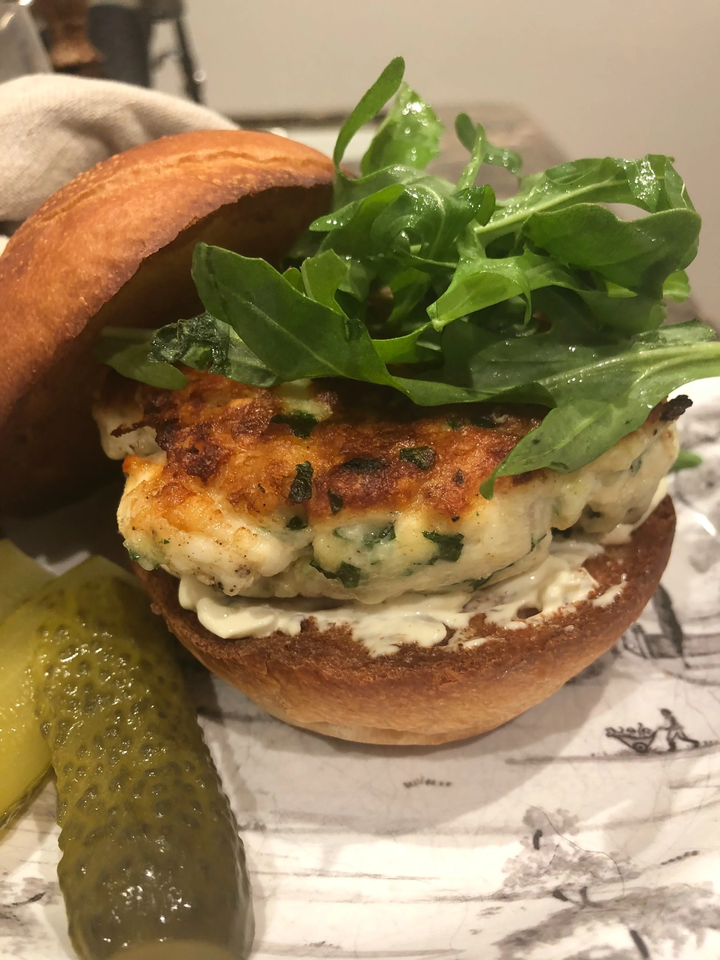 Wild Halibut Burgers by Pamela Salzman