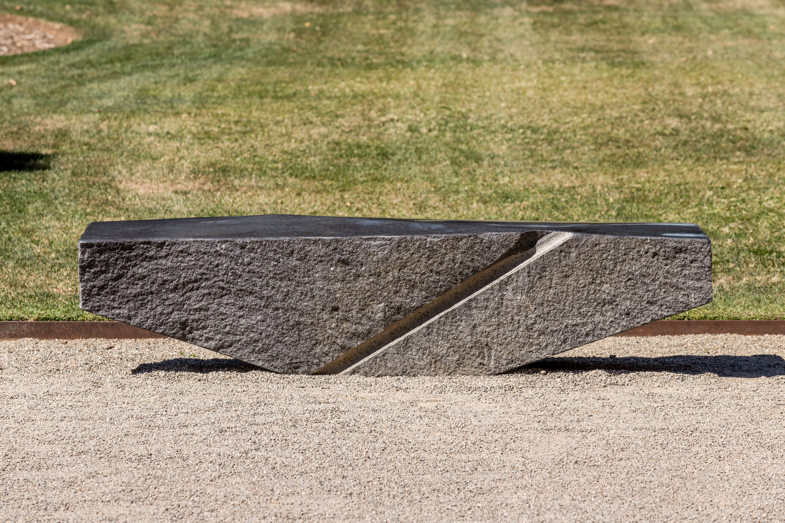   Zigzag Bench  - Granite, 80" x 18" x 18" 
