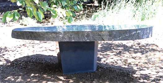   Granite Table  - Basalt base, 110" x 54" x 31" 