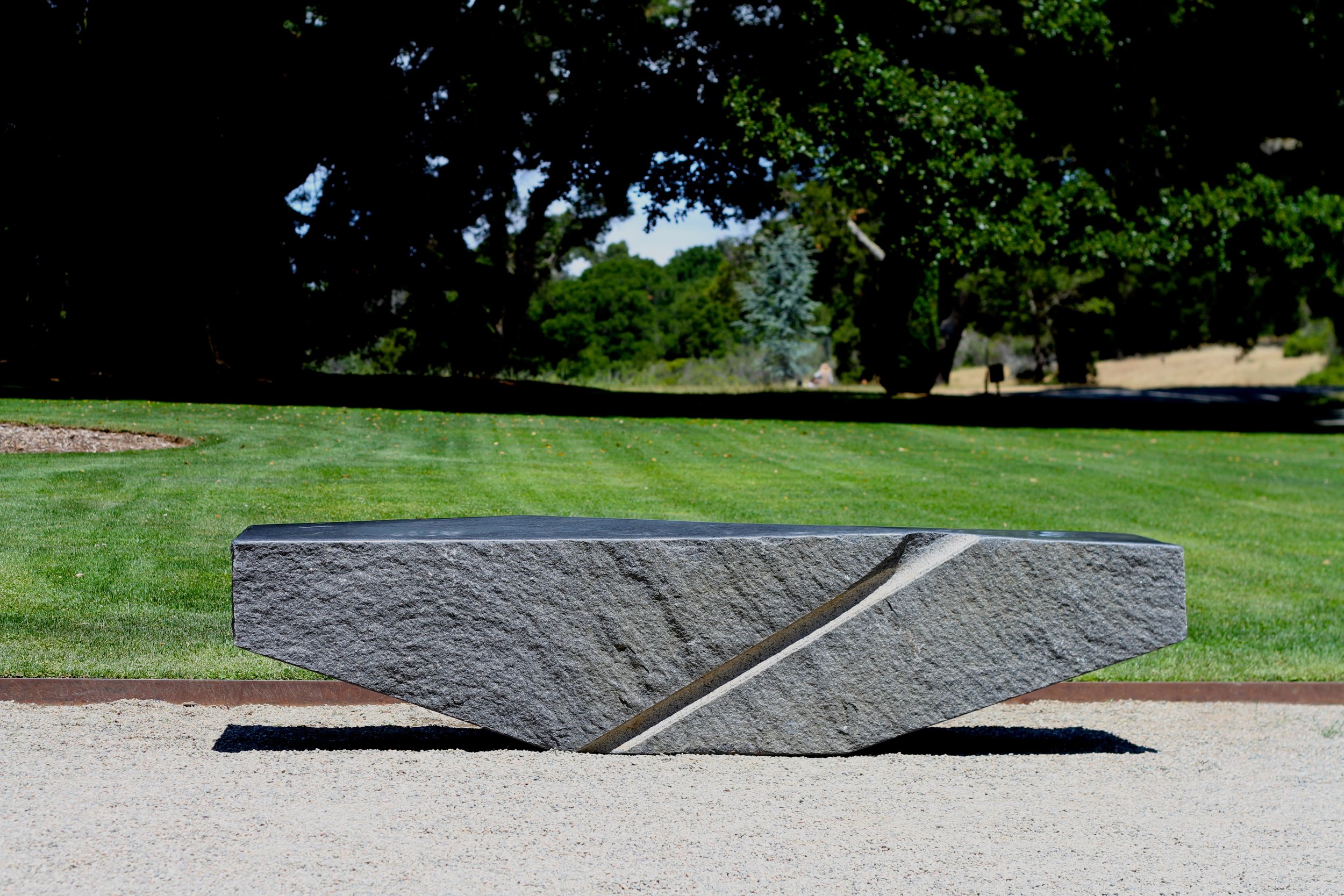   Zigzag Bench  - Granite, 80" x 18" x 18" 