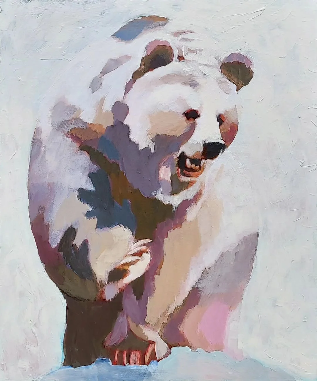 Cory, 20in. X 24in. Acrylic on canvas. To be enjoyed in the safety of your home. #bearpainting #acrylic #santabarbaraartists