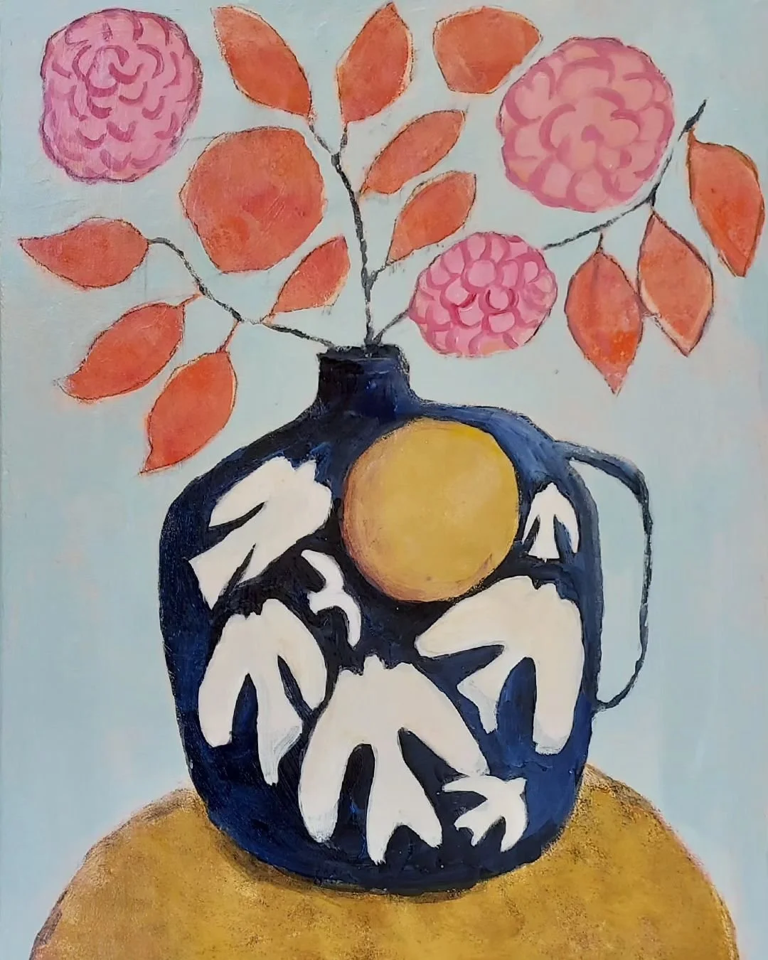 Fancy vase series 3. 12in.x 16in. Acrylic on canvas. Available at #Folly's #santabarbara