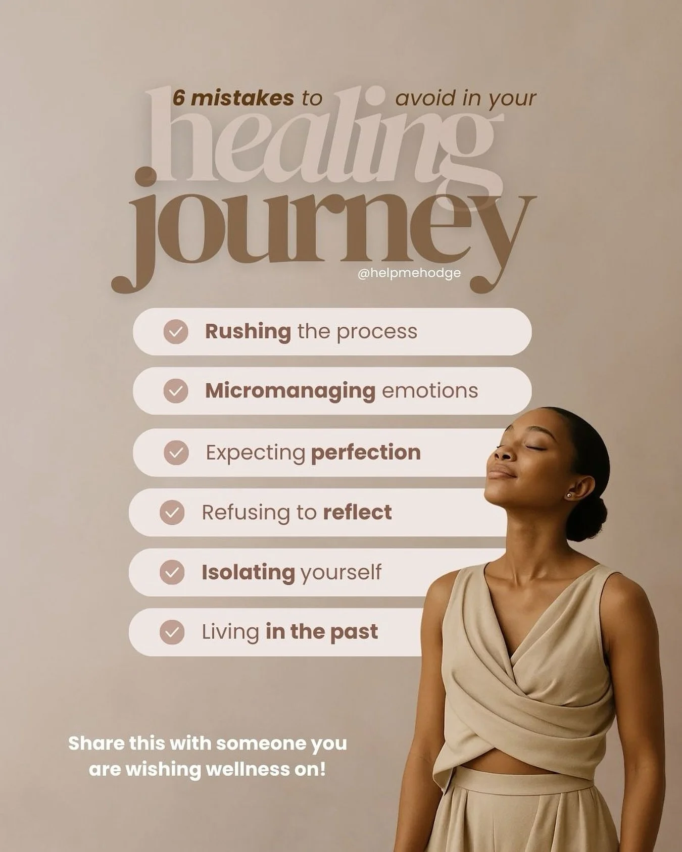 Healing = progress, not perfection 🤎
Avoid these mistakes and keep moving forward at your own pace. Save + share with someone on their journey 🤗
