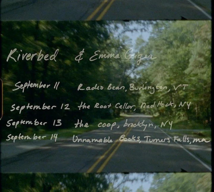 a few shows coming up next week in the northeast

all with @riverbedsounds, @joseph_willem_ricci &amp; i as a duo 

september 11 - @radiobean burlington, vt with @birdfeeders_ 

september 12 - @root.cellar.666 bard college, red hook, ny

september 13
