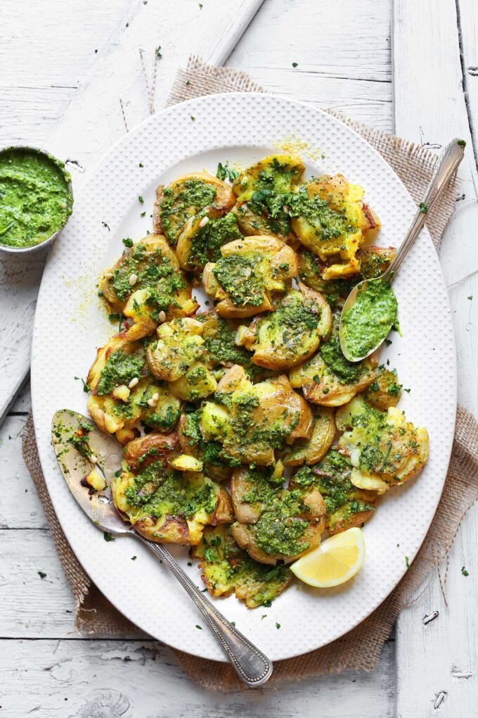 AMAZING-Smashed-Potatoes-with-Garlic-Herb-Pesto-9-ingredients-buttery-flavorful-SO-delicious-vegan-glutenfree-680x1020.jpg